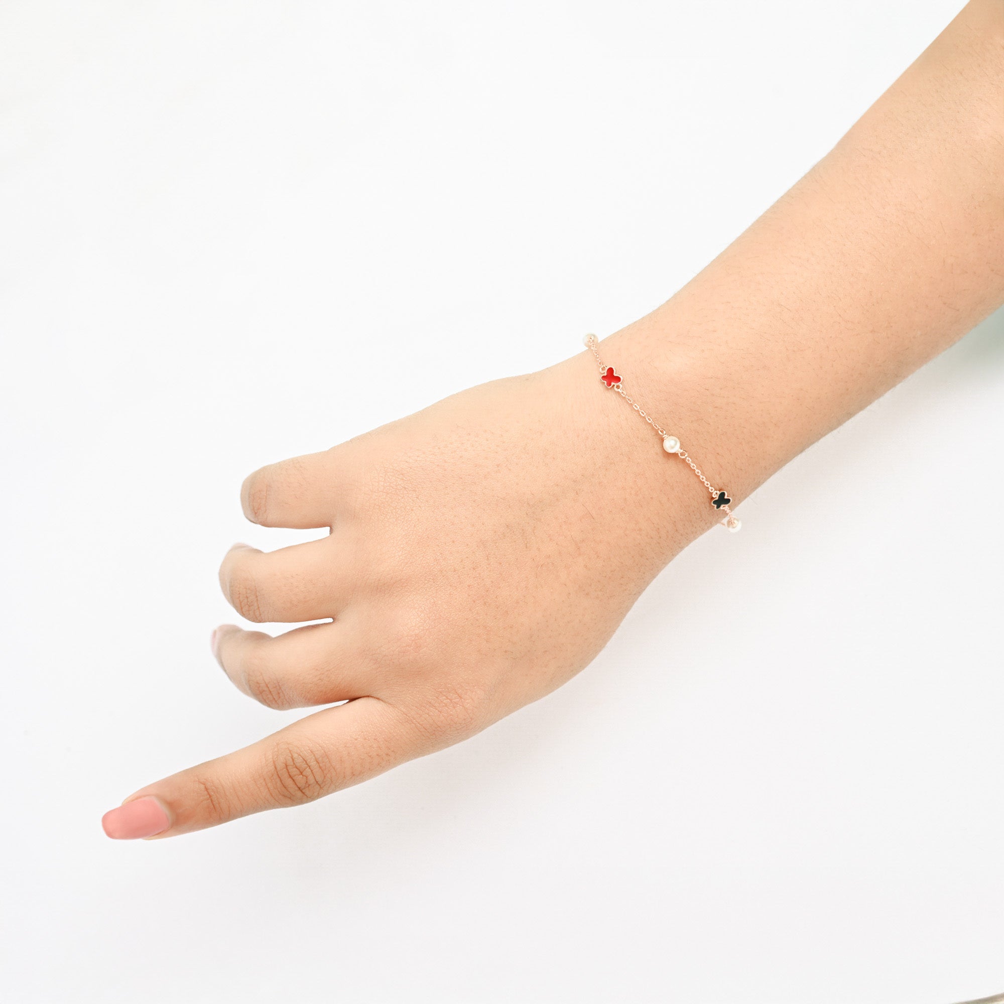 Pearl Clover Chain Bracelet