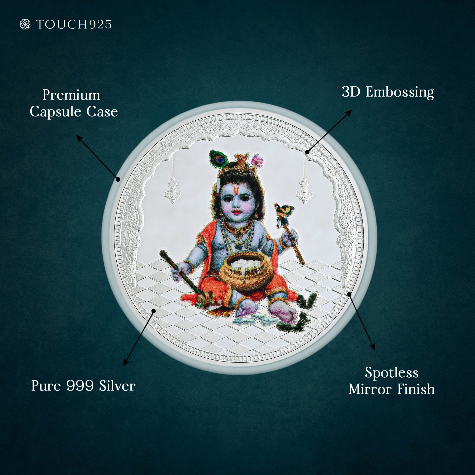 Pure 999 Silver 10g Bal Krishna Coin