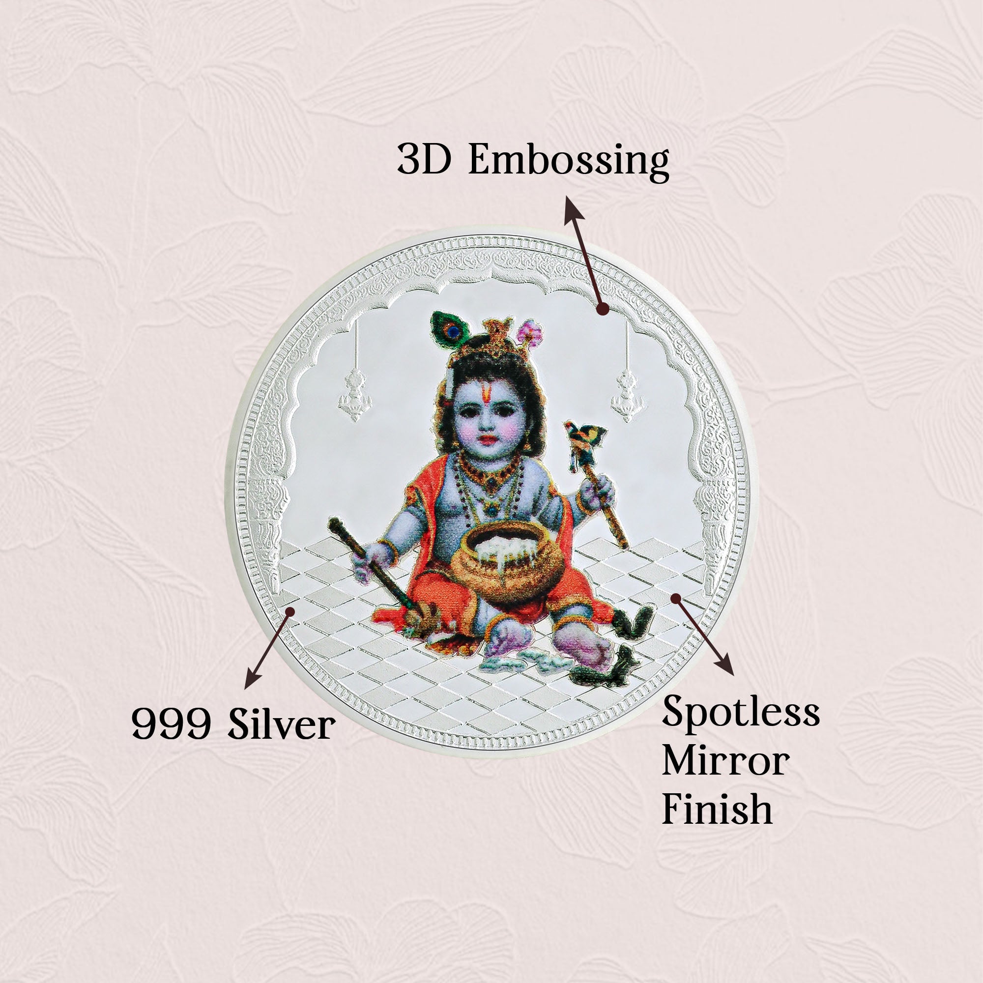 Pure 999 Silver 10g Bal Krishna Coin