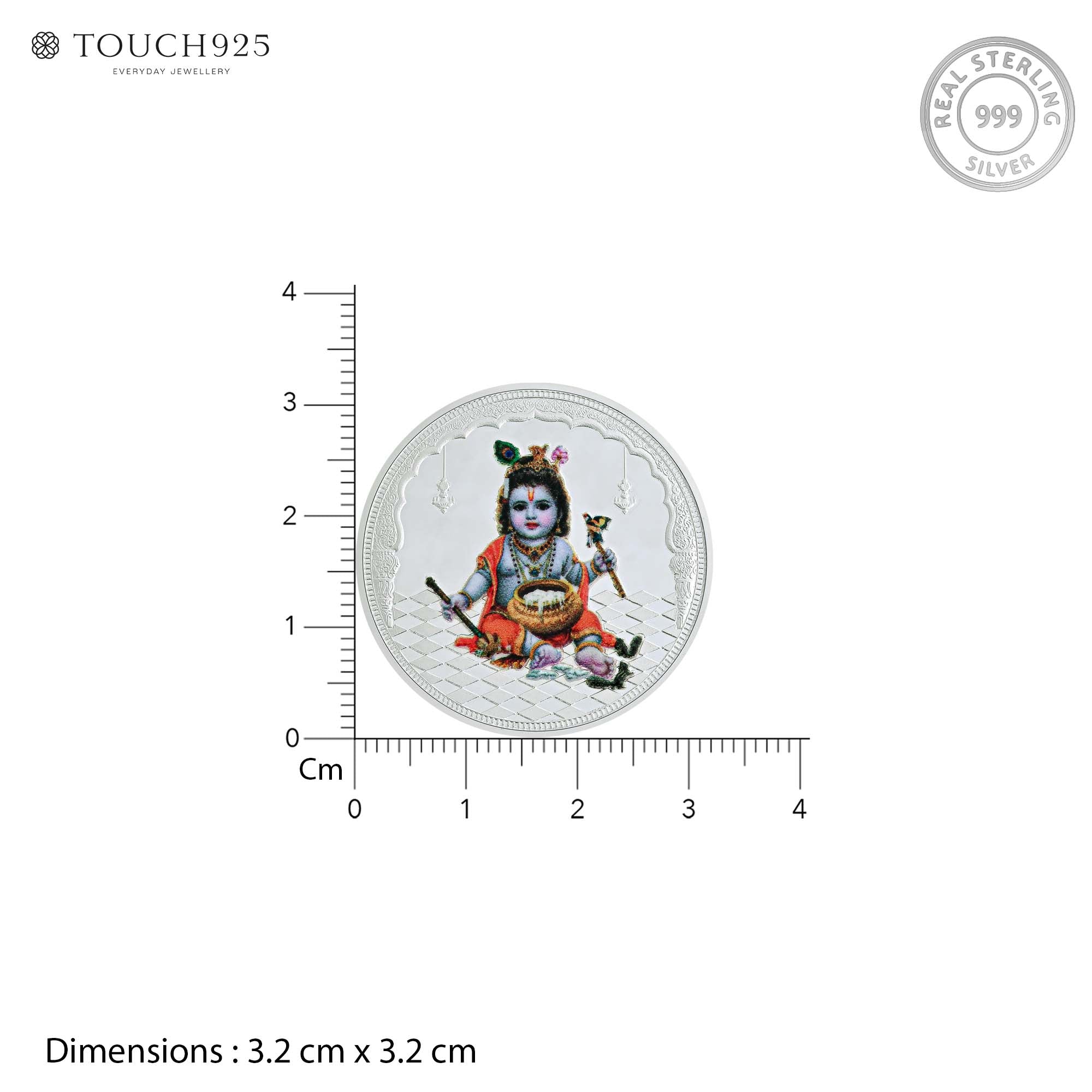 Pure 999 Silver 10g Bal Krishna Coin