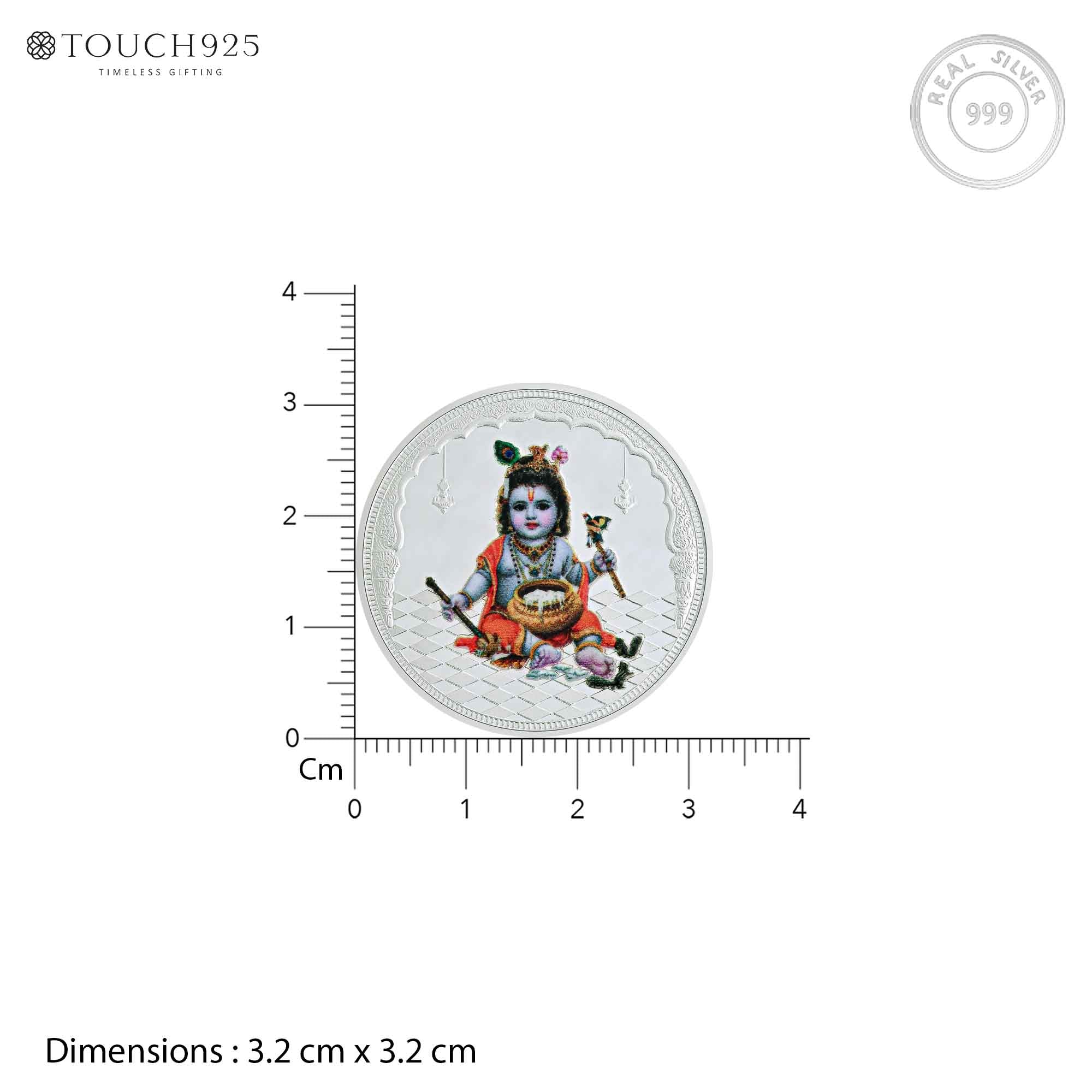 Pure 999 Silver 10g Bal Krishna Coin