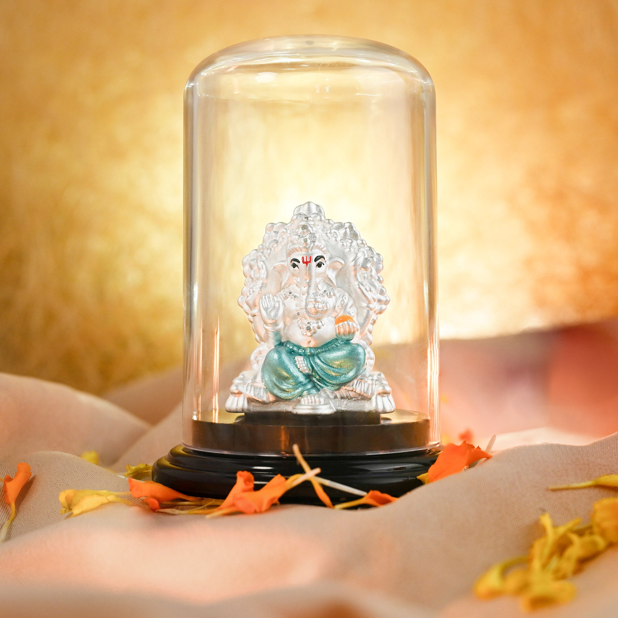999 Silver Lord Ganesha Idol