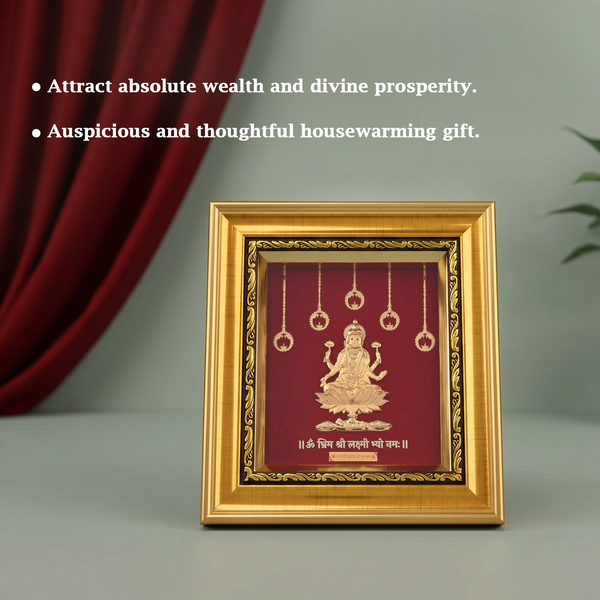 Goddess Lakshmi 24K Gold Foil Frame