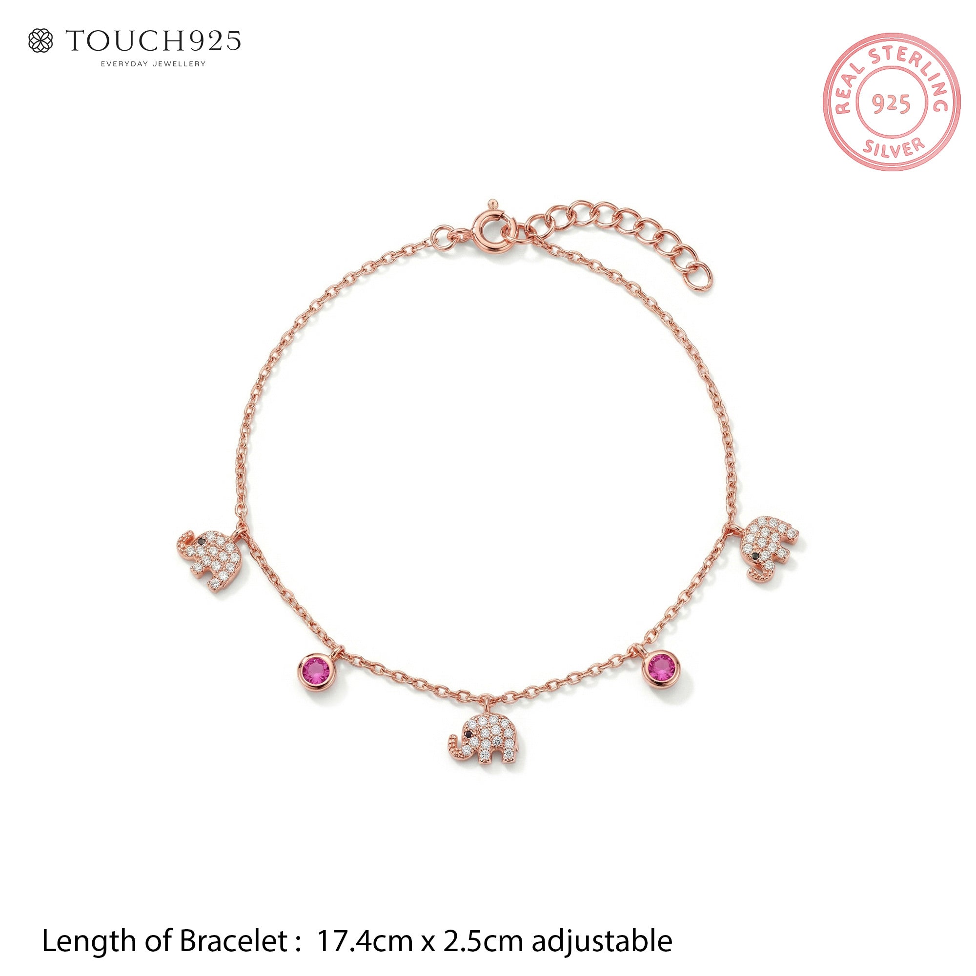 Elephant Charm Bracelet