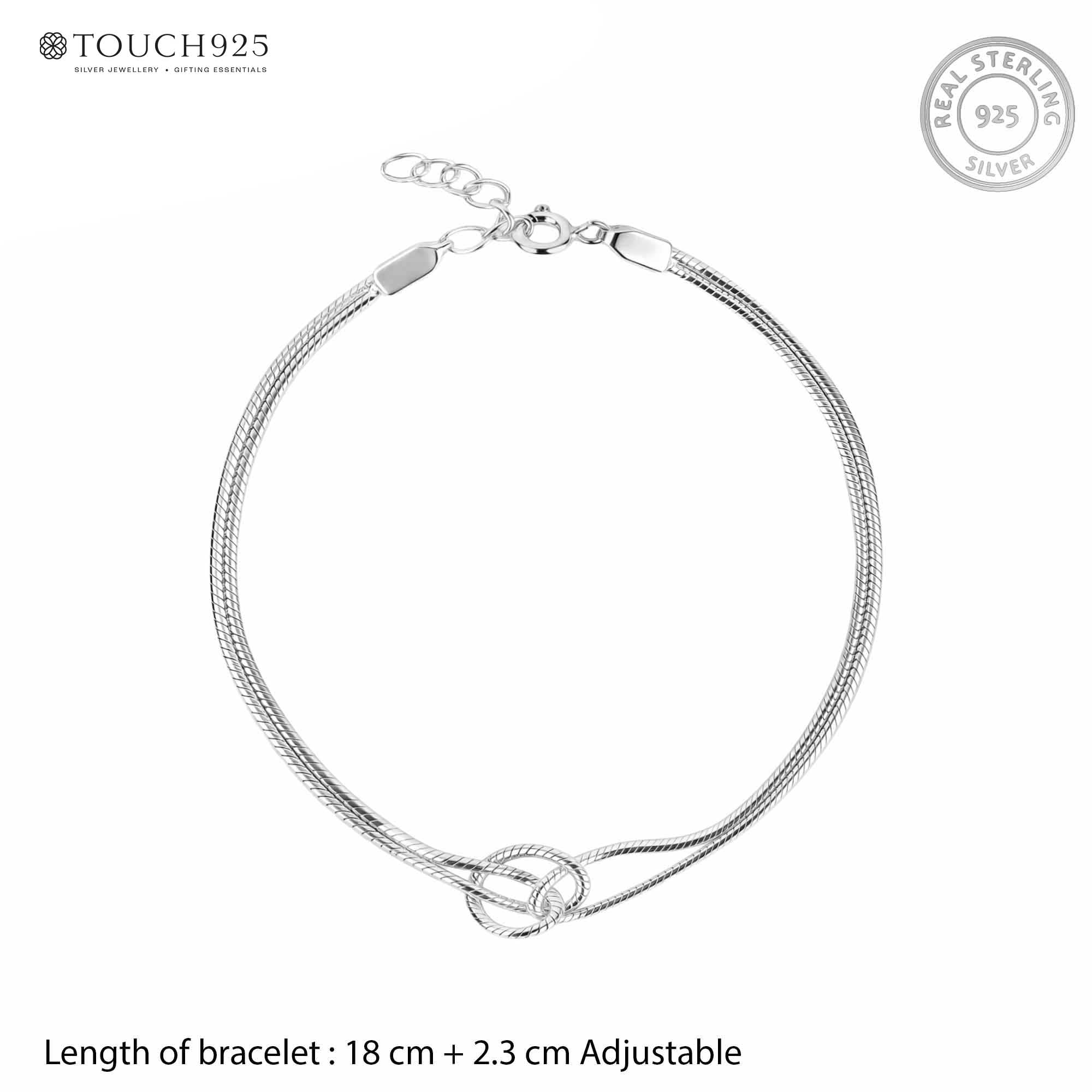 Silver Infinity Knot Rakhi