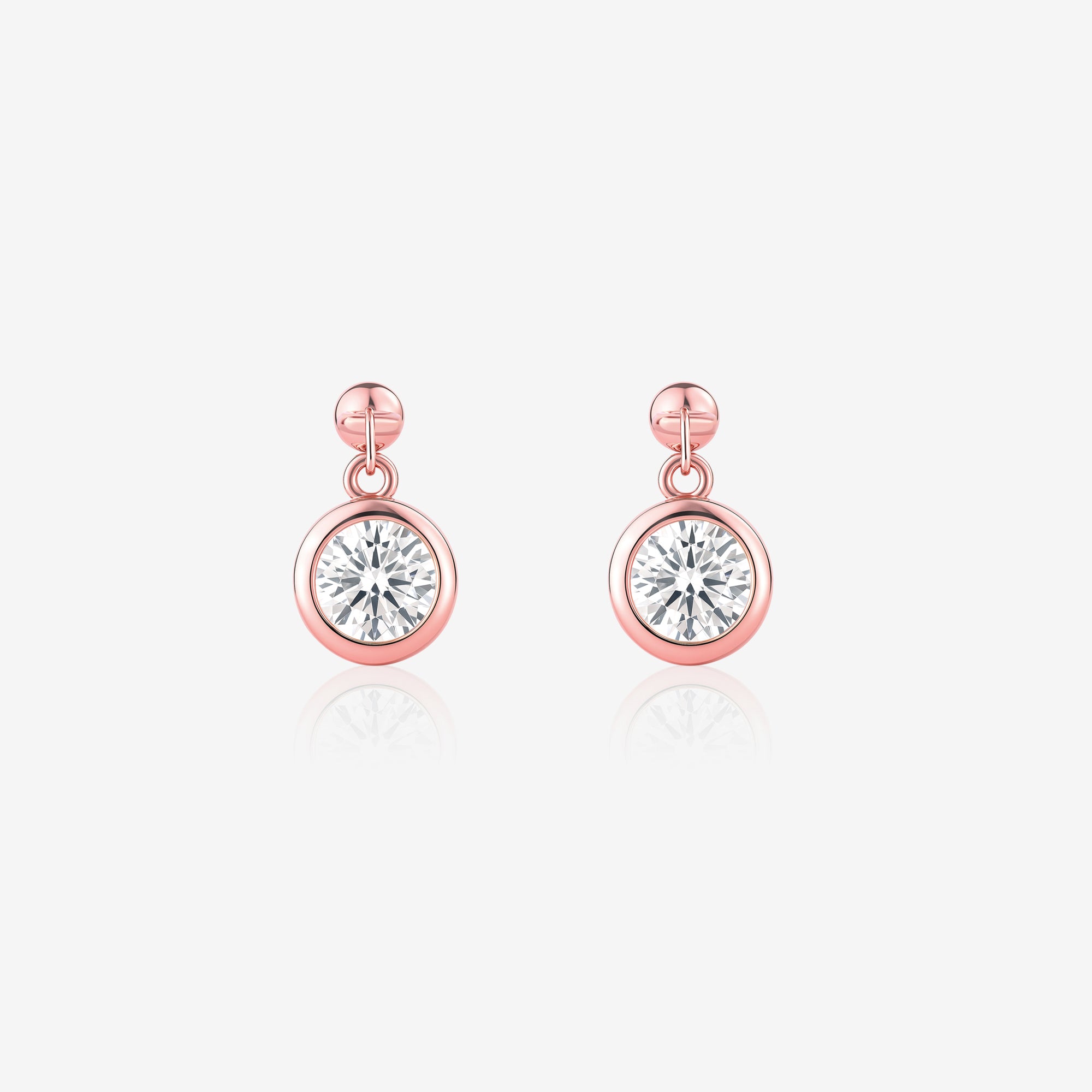 Solitaire Drop Stud Earrings
