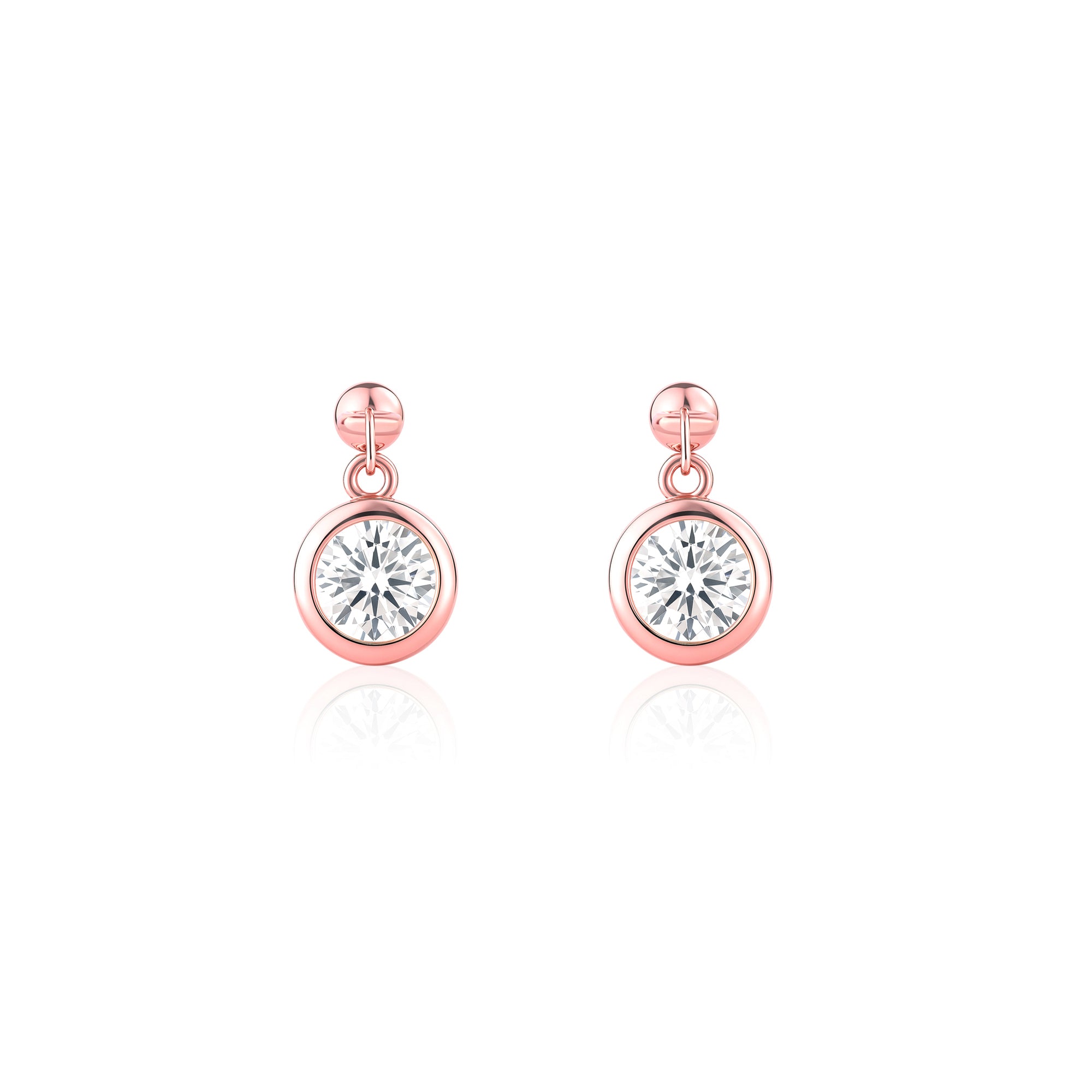 Solitaire Drop Stud Earrings