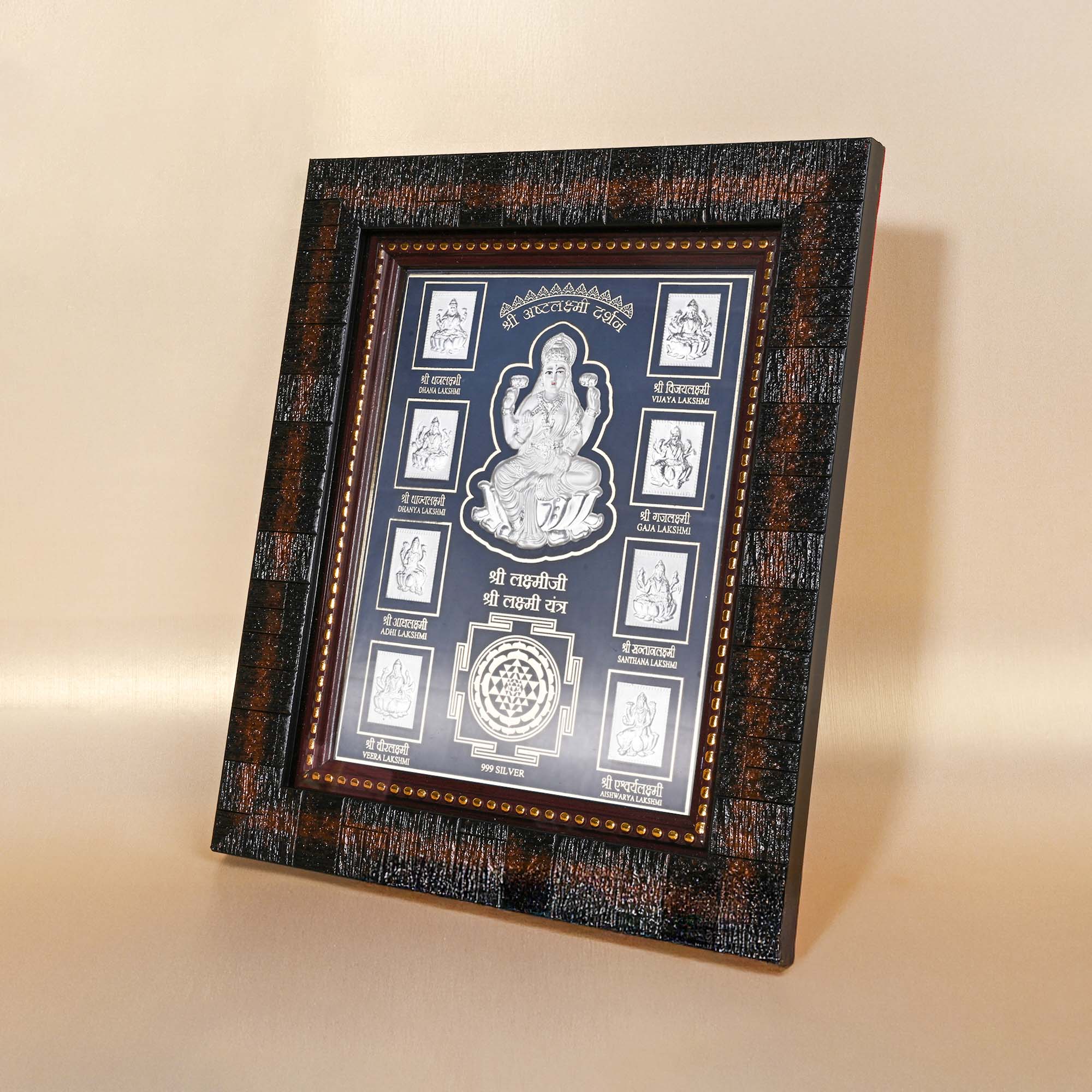 999 Silver Laxmi Maa Idol Frame