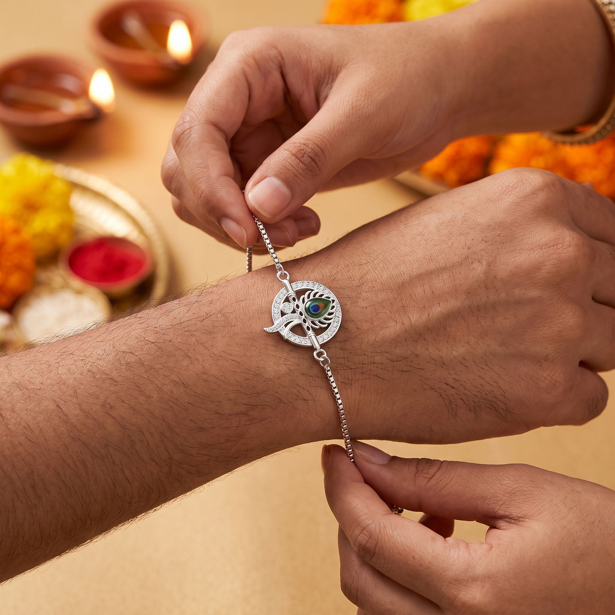 Chandi Krishna Halo Rakhi