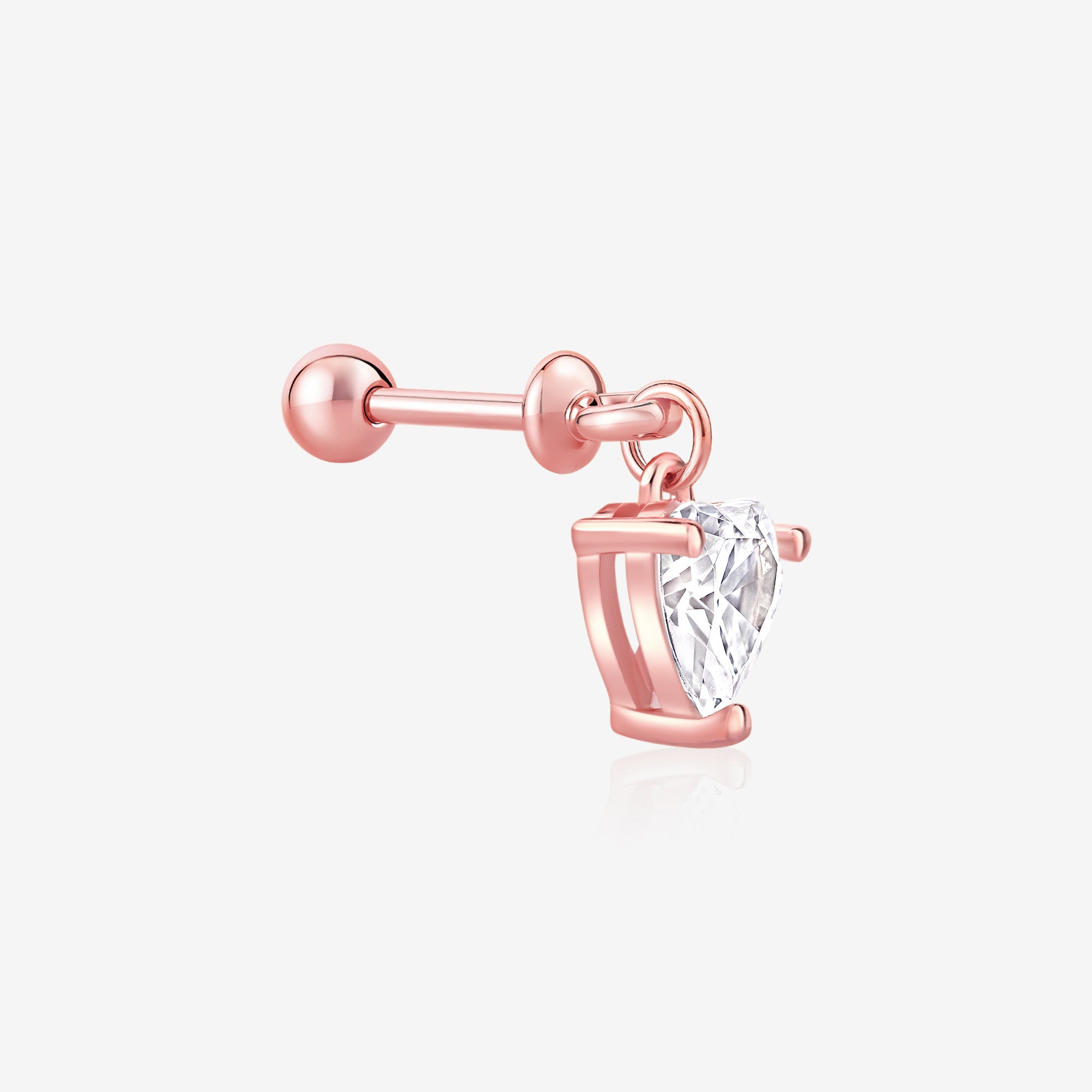 Heart Shaped Drop Earrings