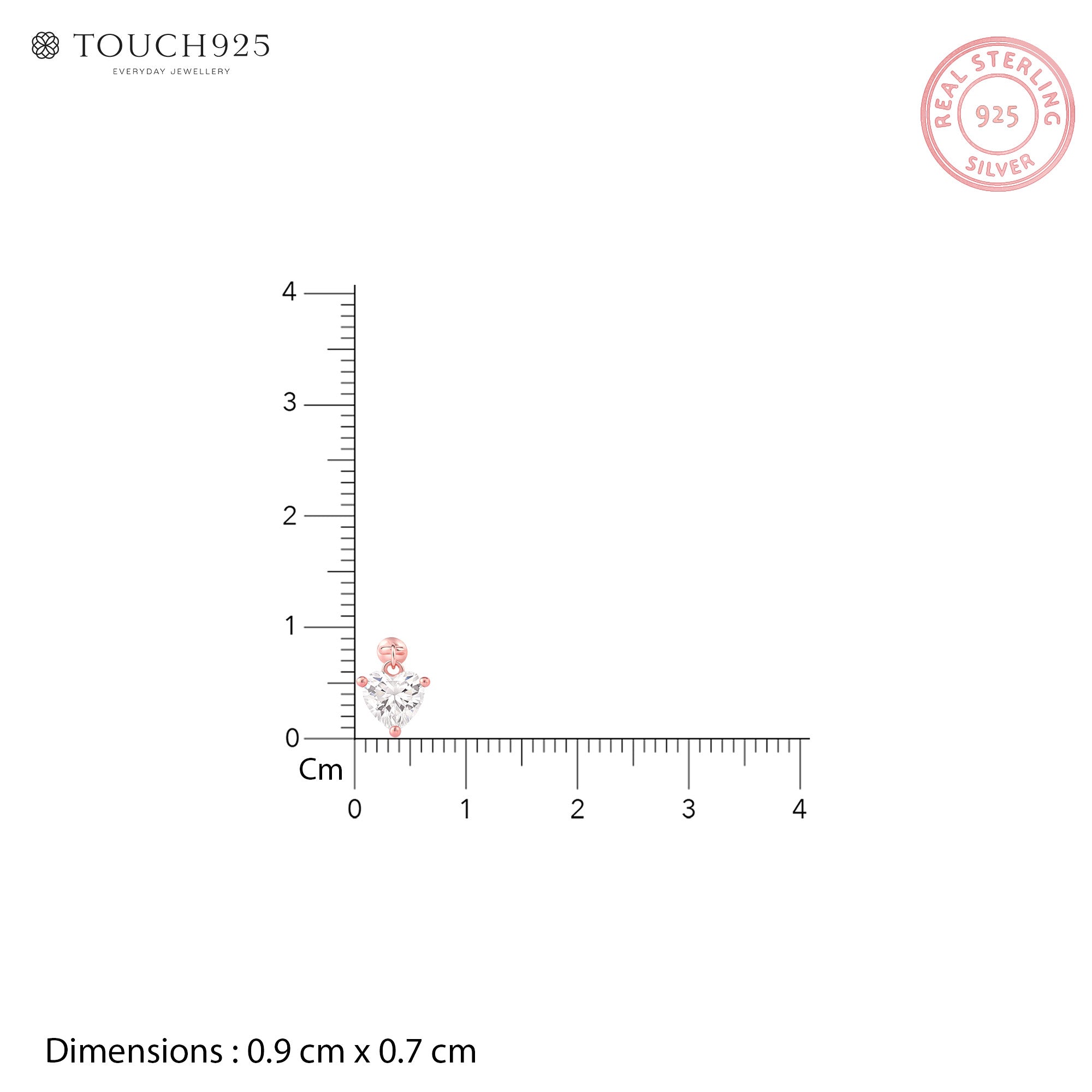 Heart Shaped Drop Earrings