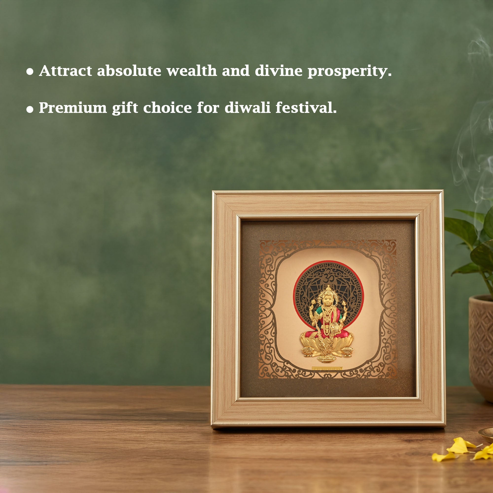 Goddess Lakshmi 24K Gold Foil Frame