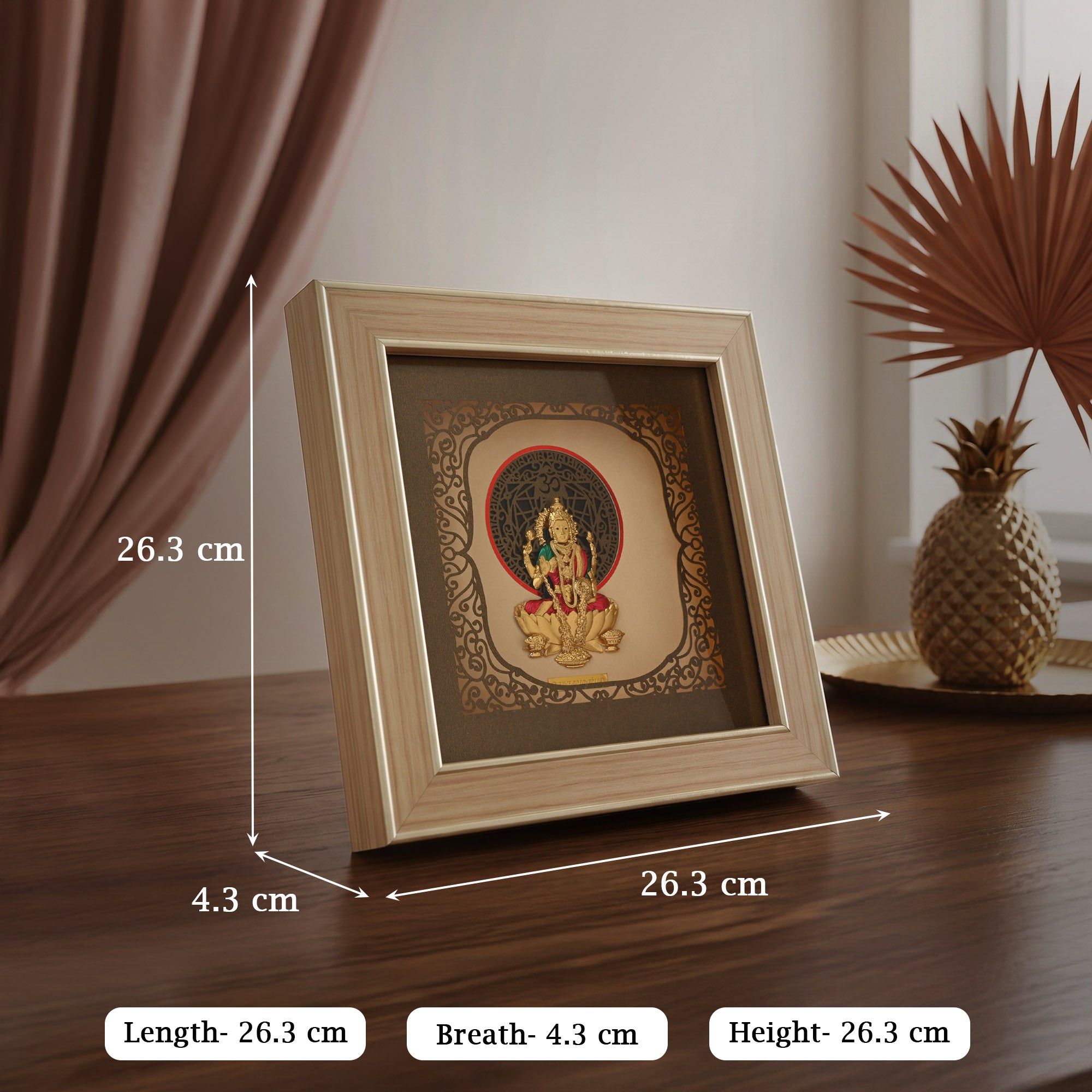 Goddess Lakshmi 24K Gold Foil Frame
