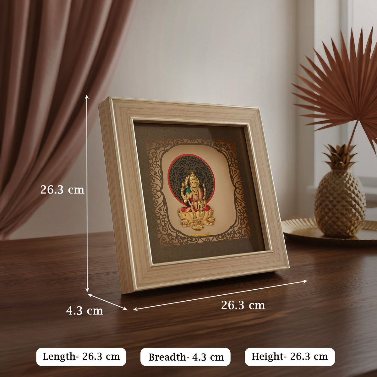 Goddess Lakshmi 24K Gold Foil Frame
