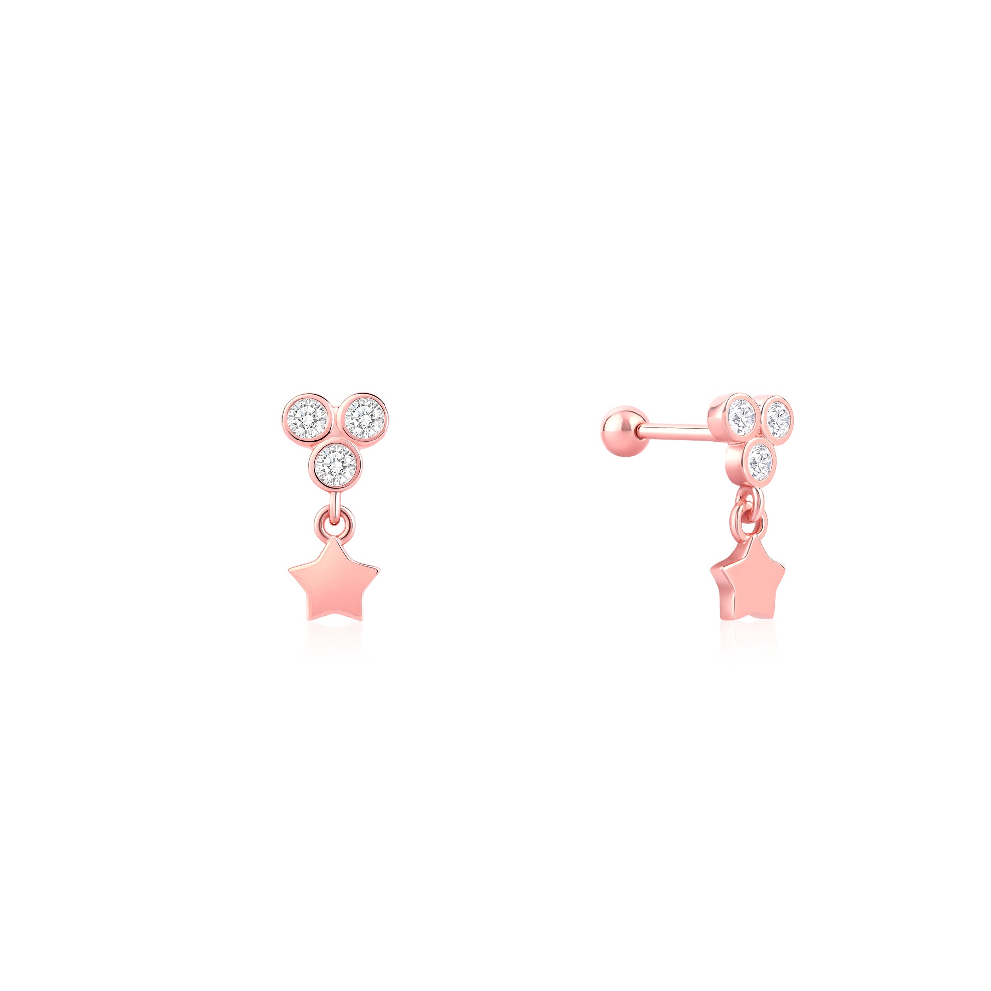 Star Dangle Stud Earring