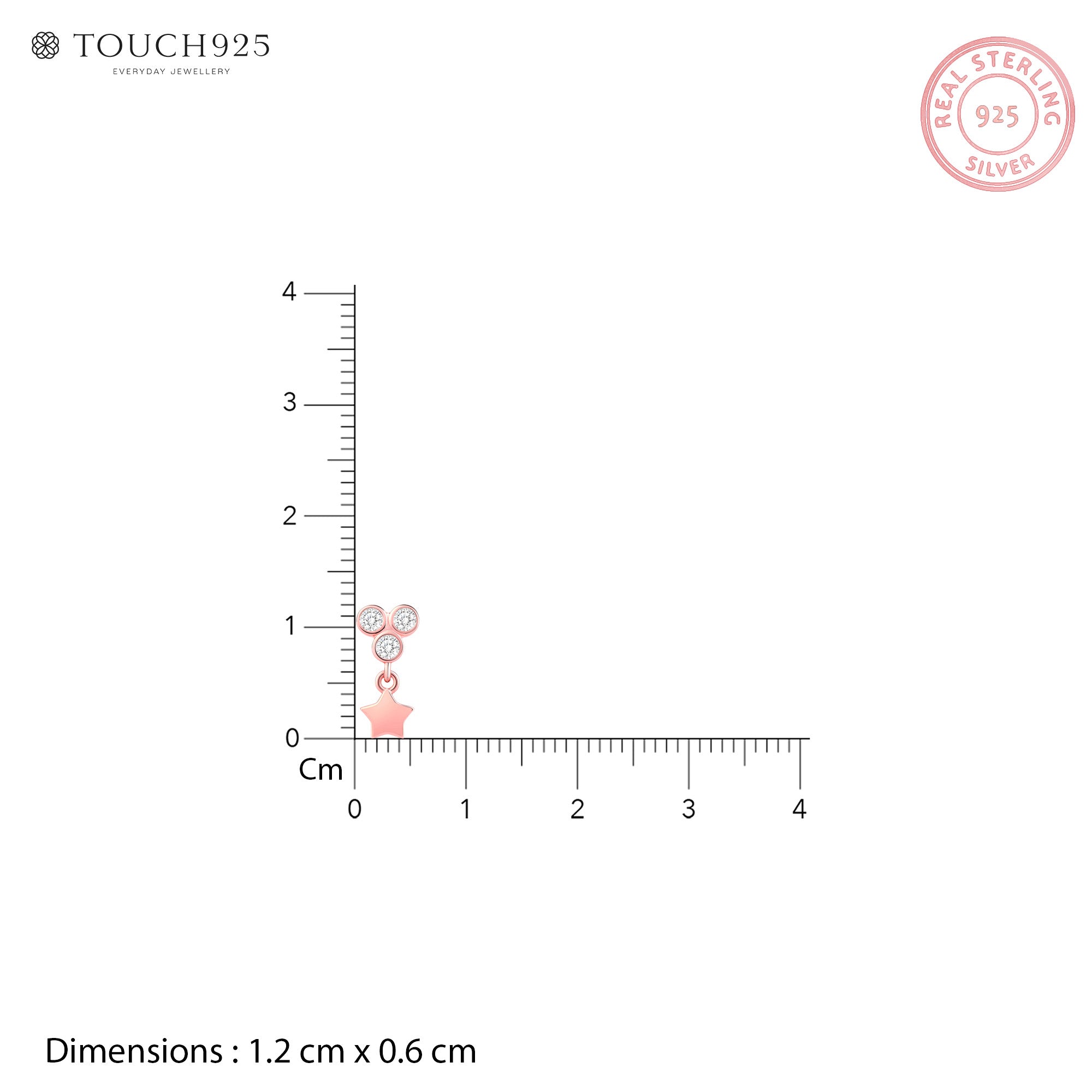 Star Dangle Stud Earring