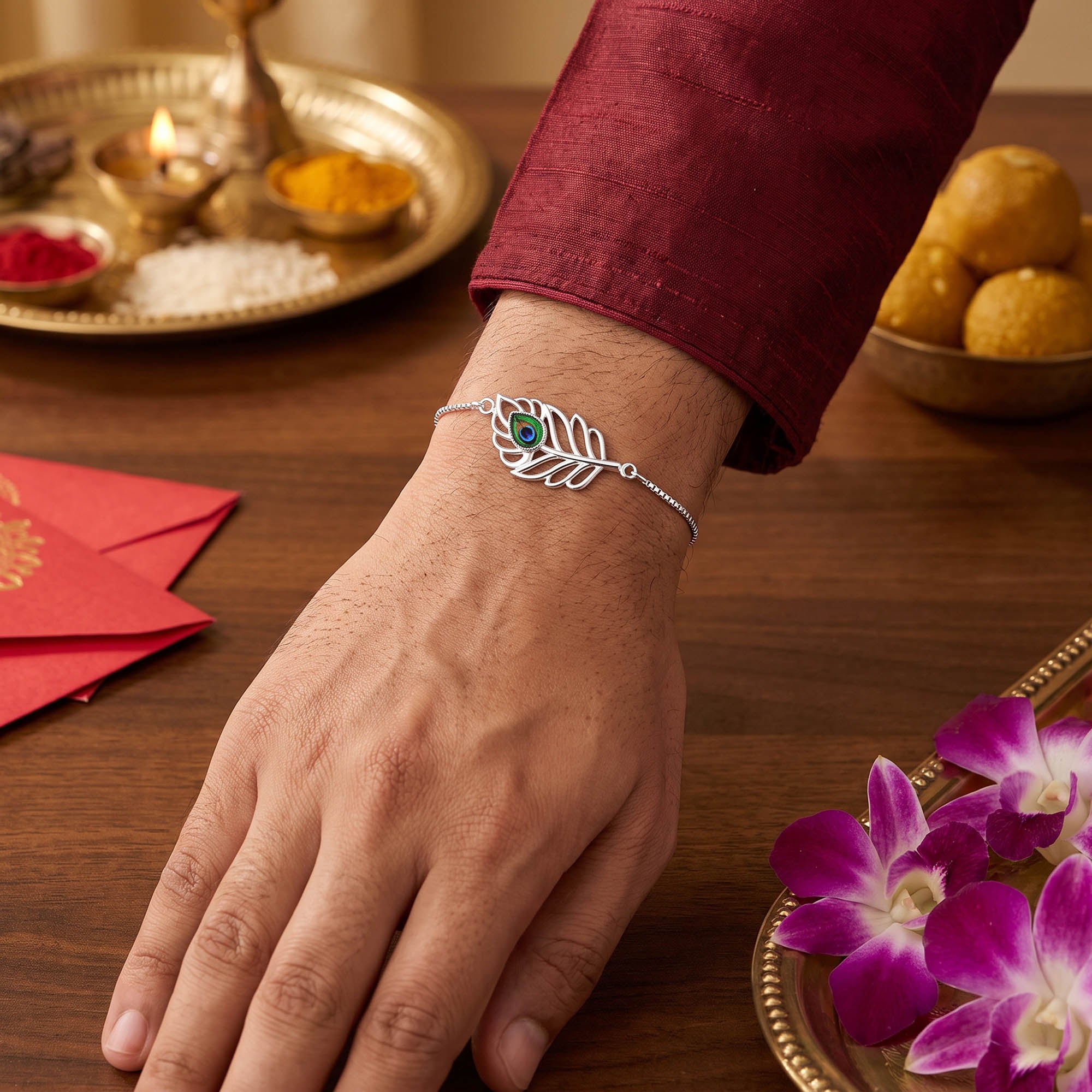 Chandi Morpankh Rakhi