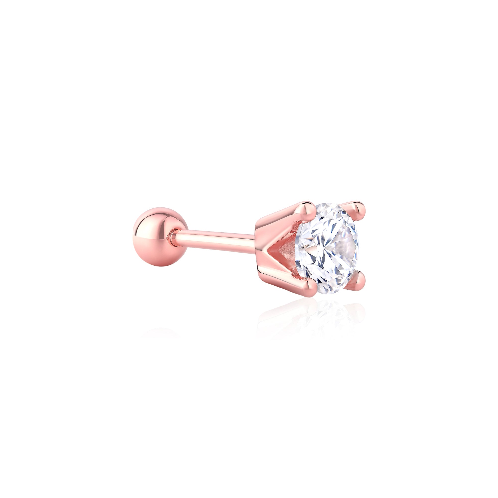 Solitaire Stud Earrings