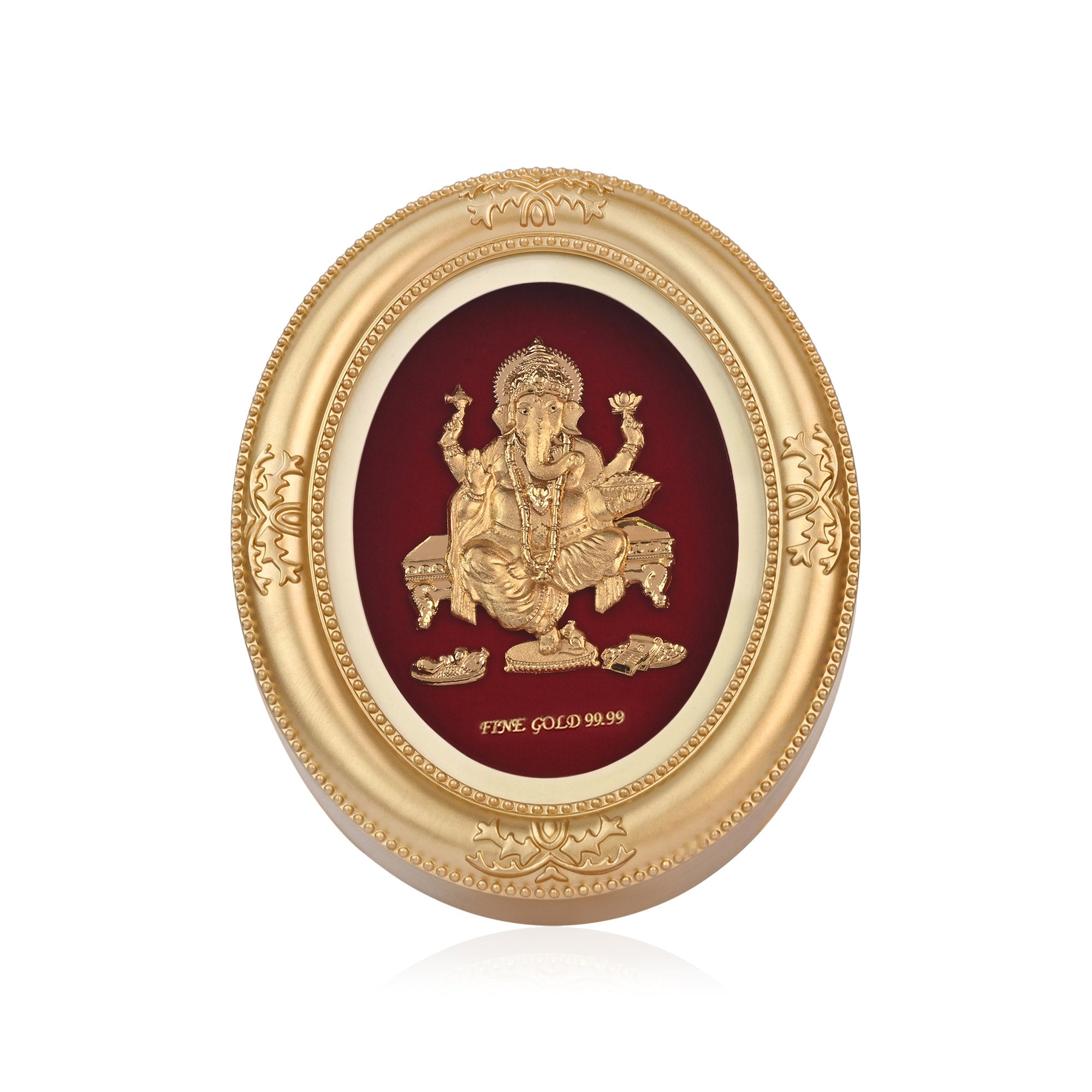 Lord Ganesha 24K Gold Foil Table Frame