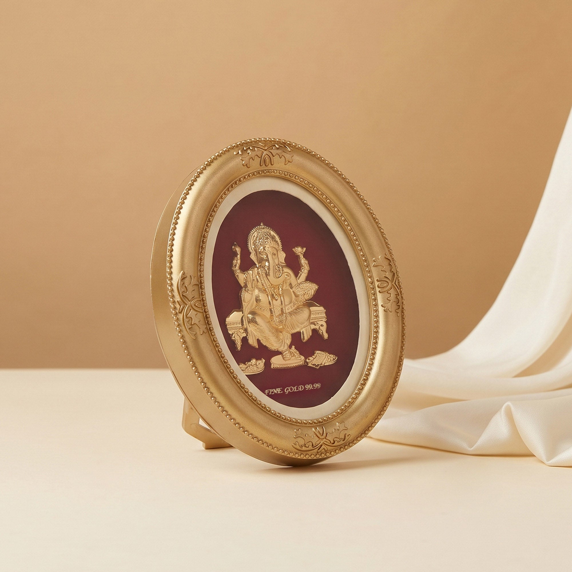 Lord Ganesha 24K Gold Foil Table Frame
