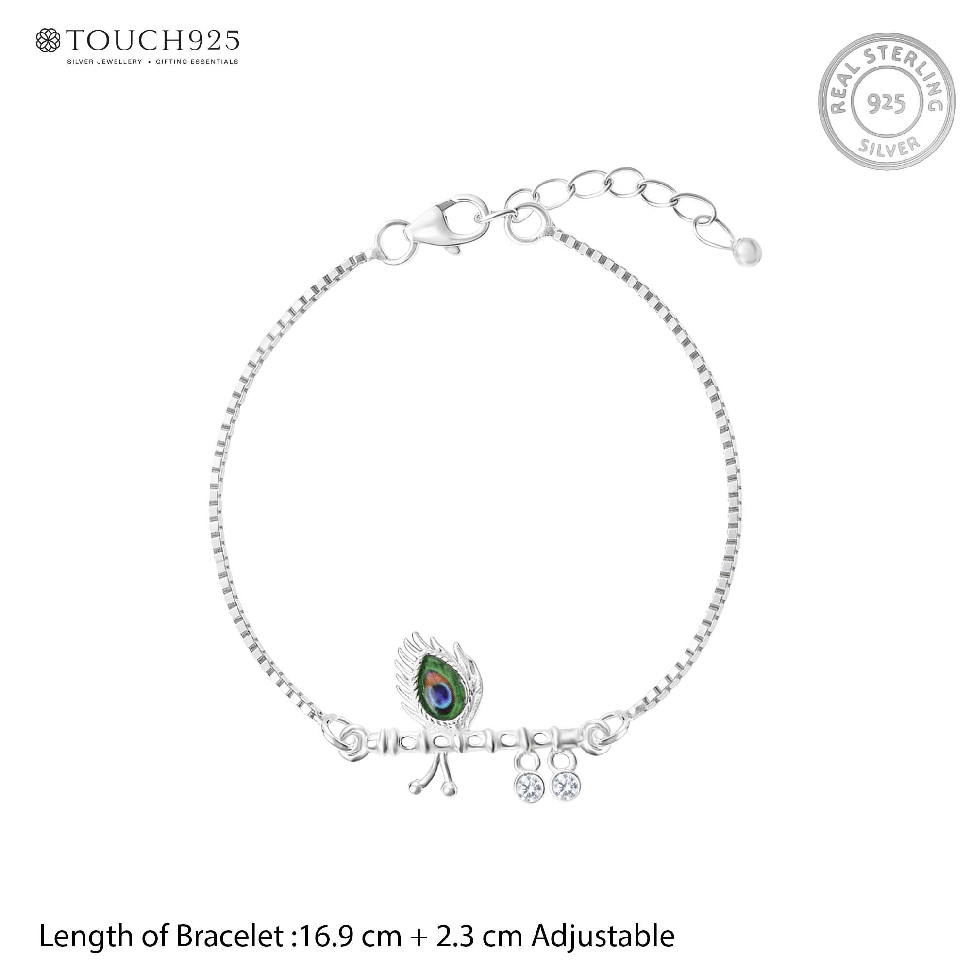 Divine Flute Dangle Silver Bracelet
