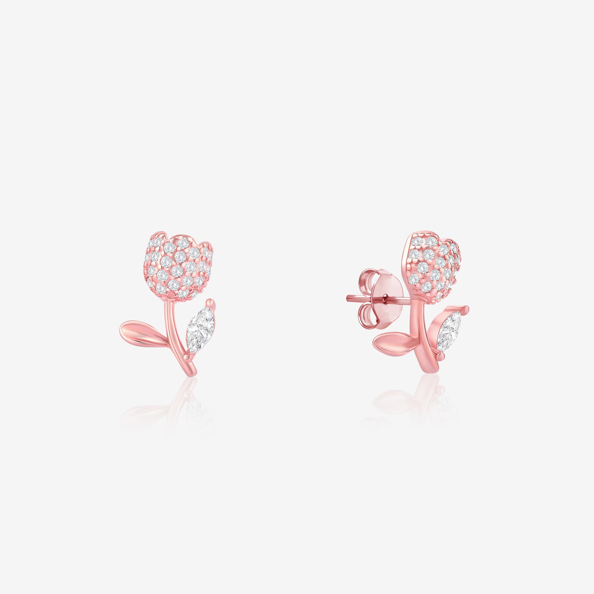 Floral Studs CZ Earrings