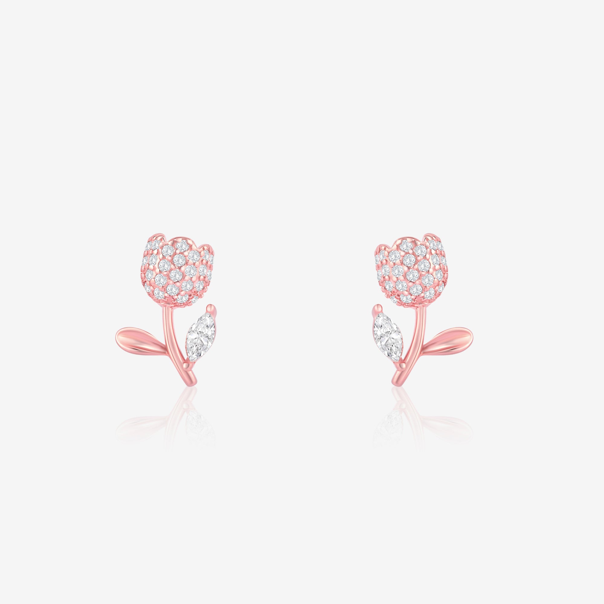 Floral Studs CZ Earrings