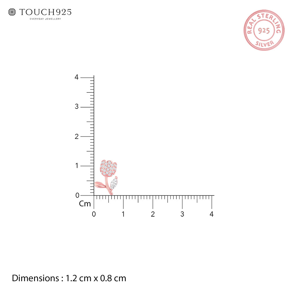 Floral Studs CZ Earrings