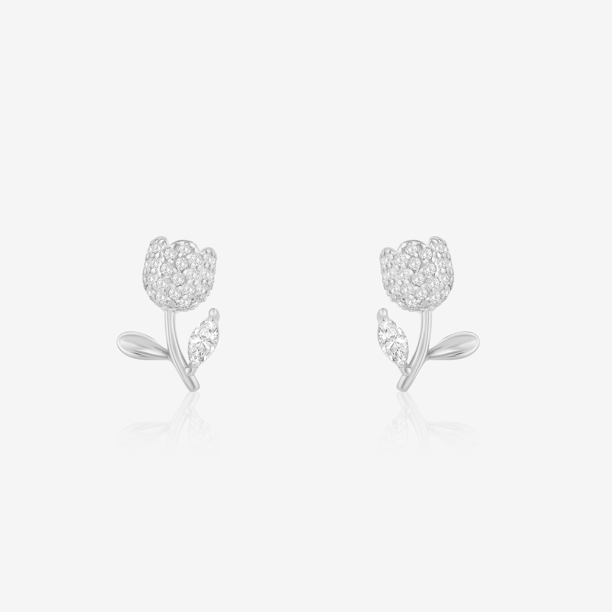 Floral Studs CZ Earrings
