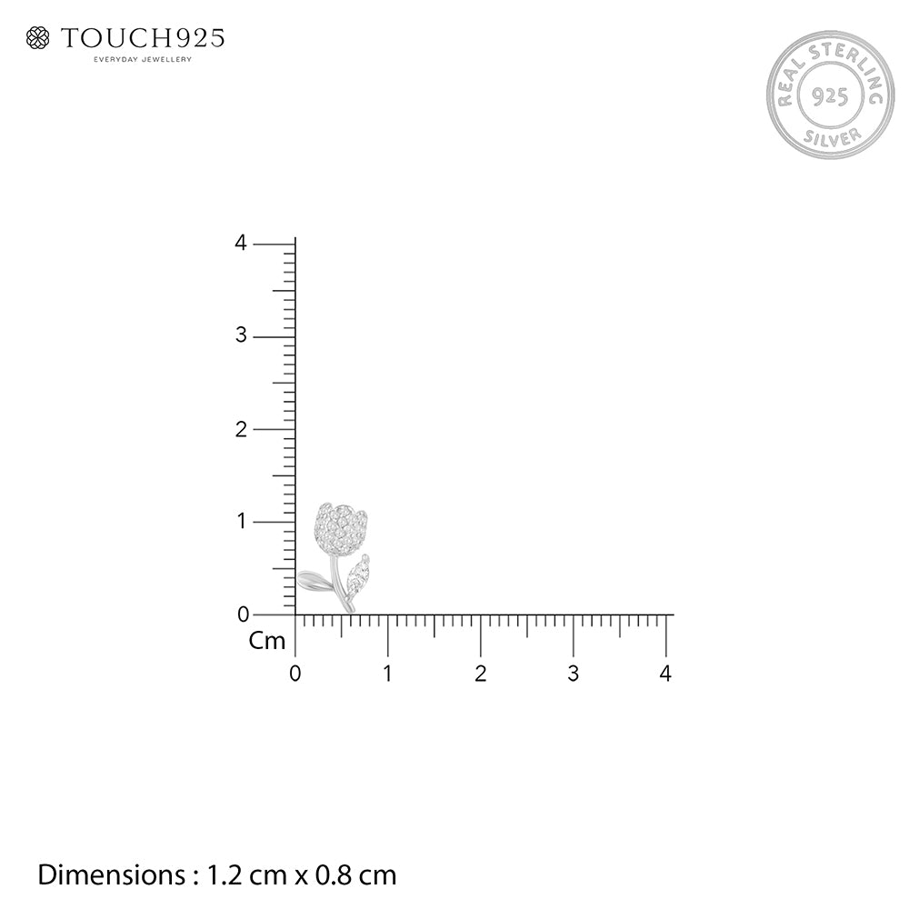 Floral Studs CZ Earrings