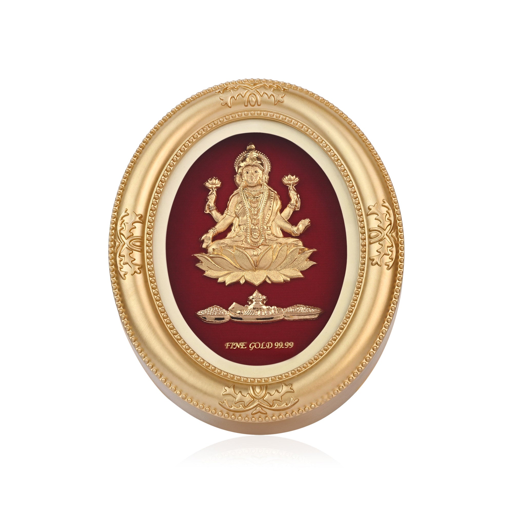 Goddess Lakshmi 24K Gold Foil Table Frame
