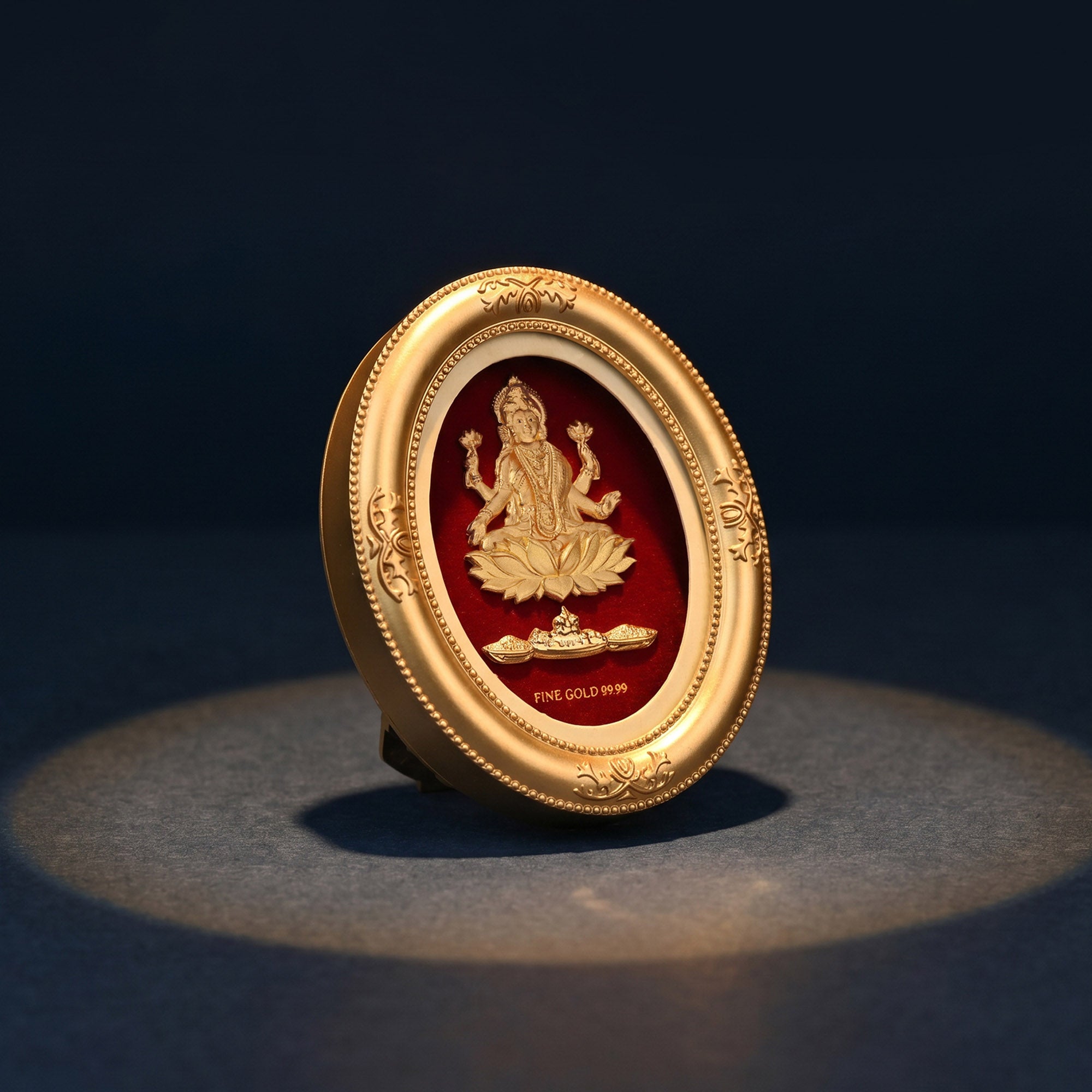Goddess Lakshmi 24K Gold Foil Table Frame
