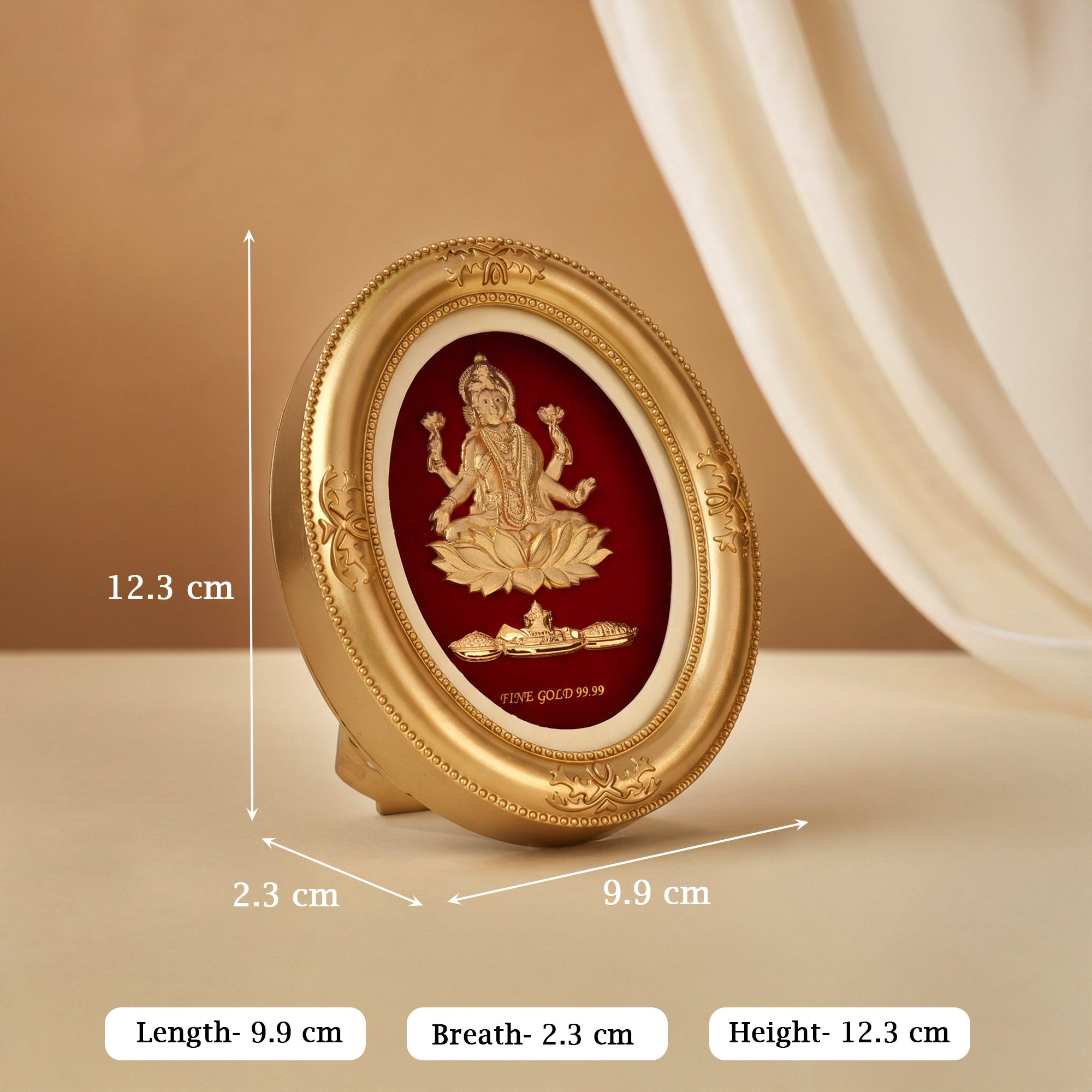 Goddess Lakshmi 24K Gold Foil Table Frame