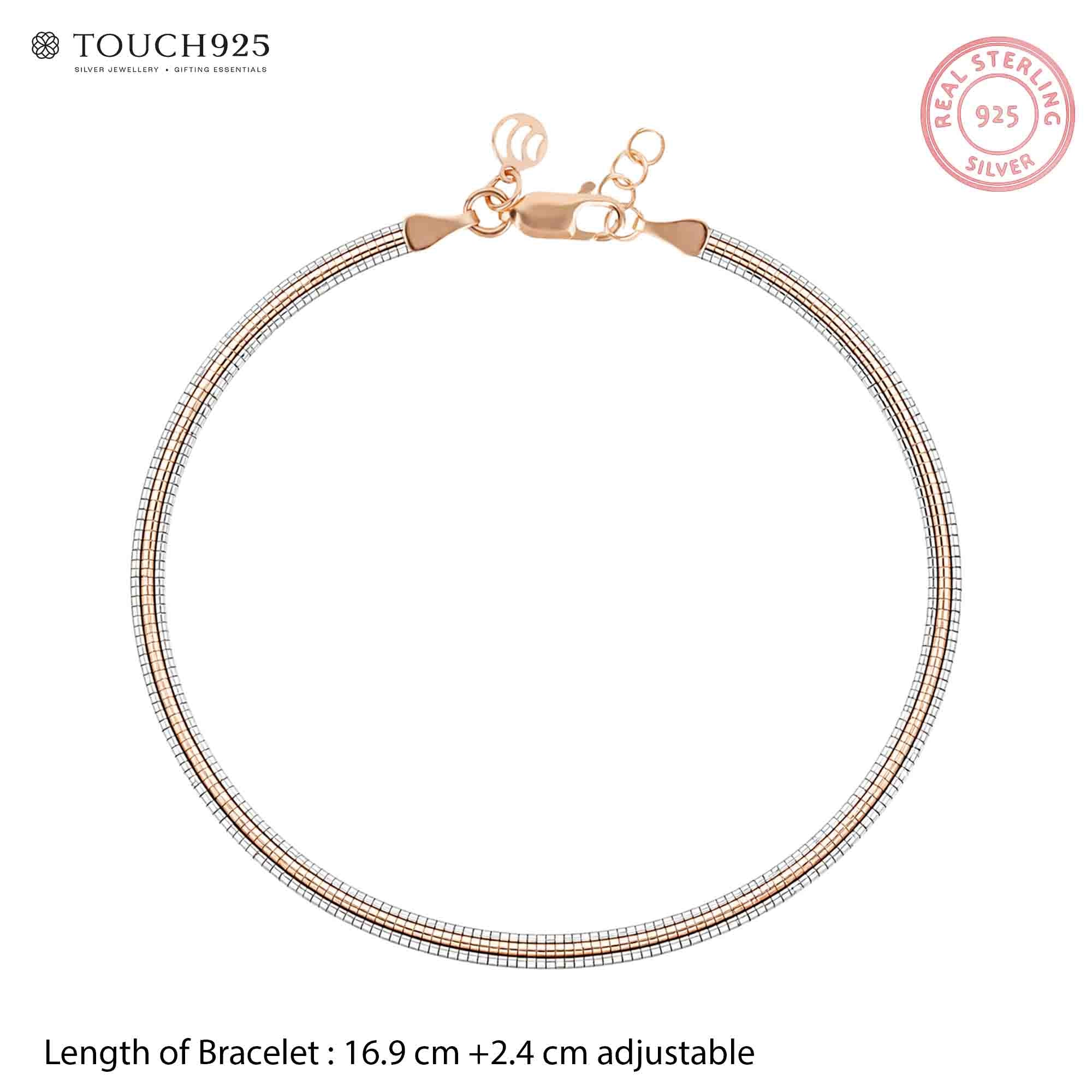 Minimalist Dual-Tone Snake Chain Bracelet