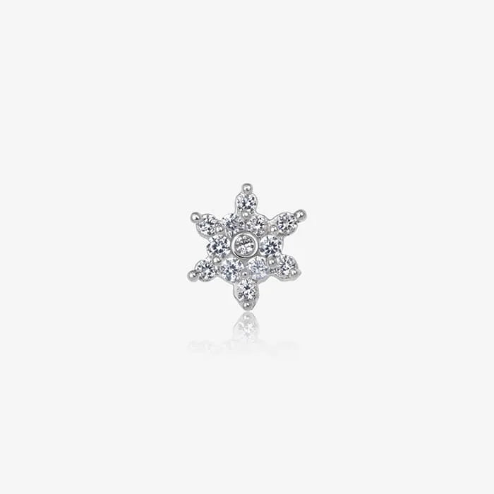 Star CZ Silver Nose Pin - Touch925