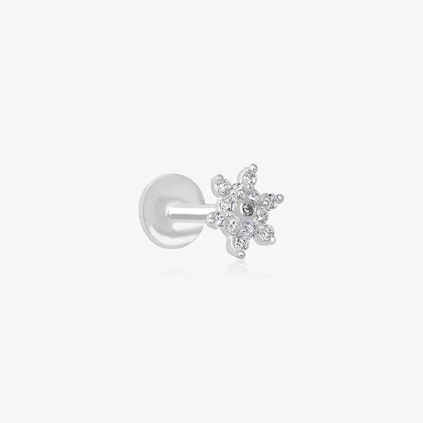 Star CZ Silver Nose Pin