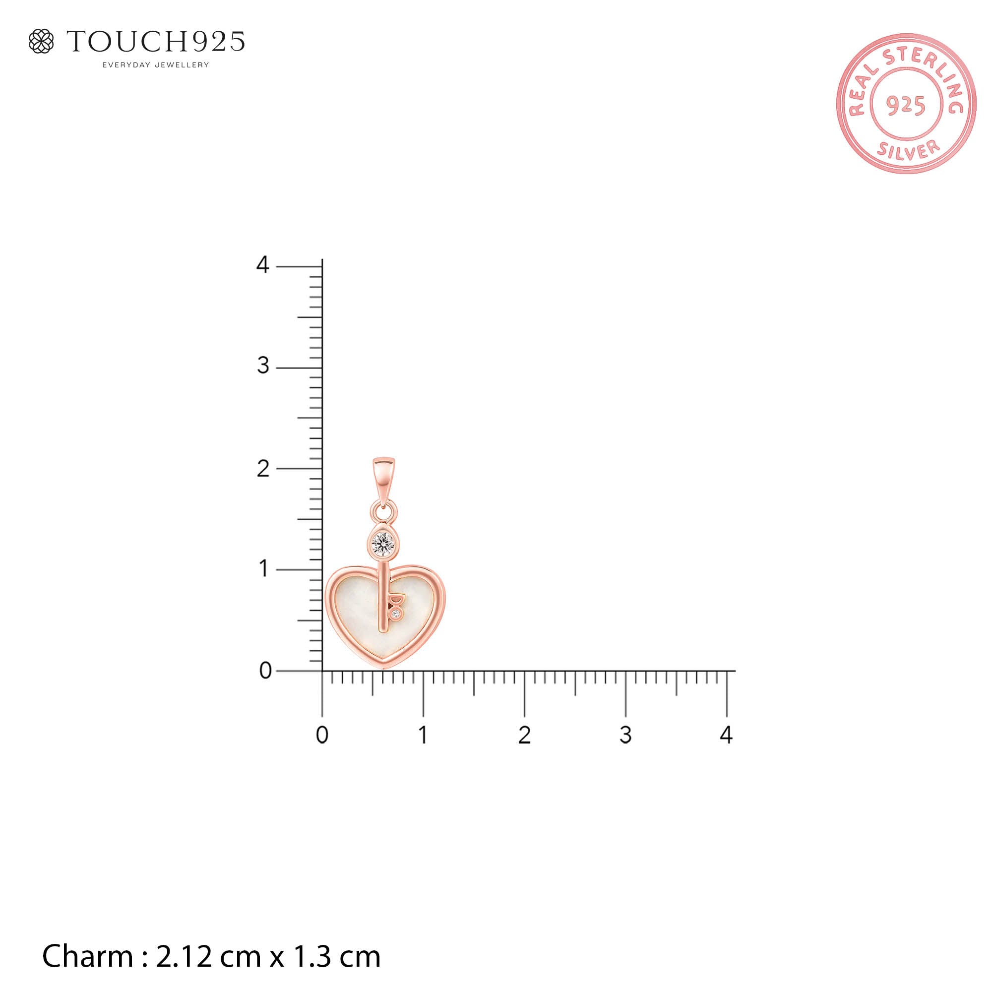 Secret Key Heart Silver Pendant