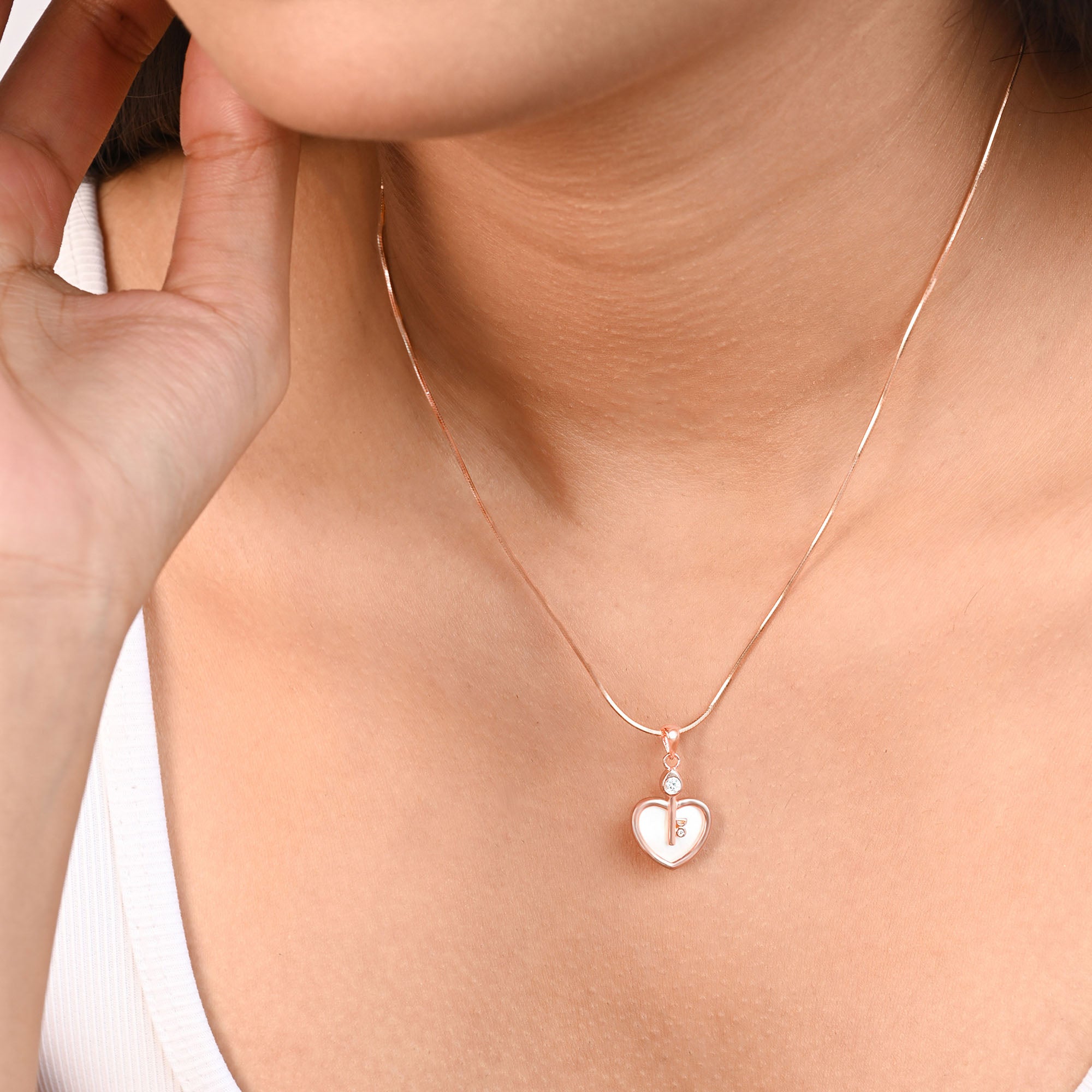 Secret Key Heart Silver Pendant