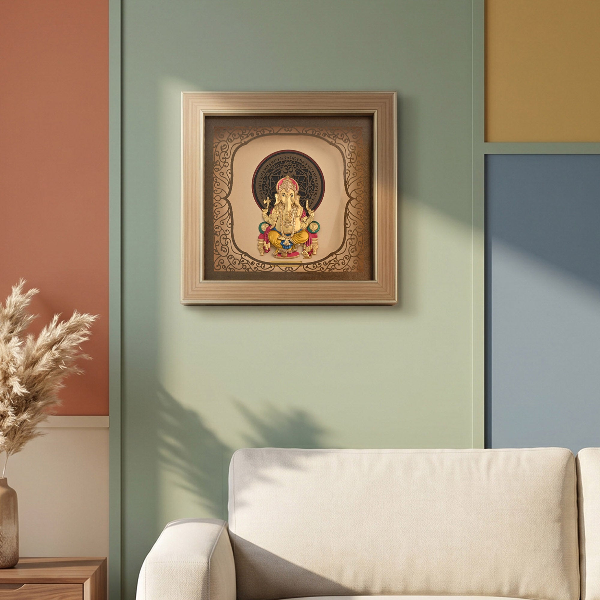 Lord Ganesha 24K Gold Foil Frame