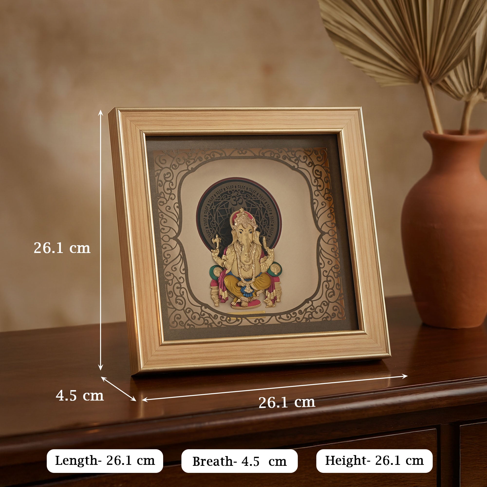 Lord Ganesha 24K Gold Foil Frame