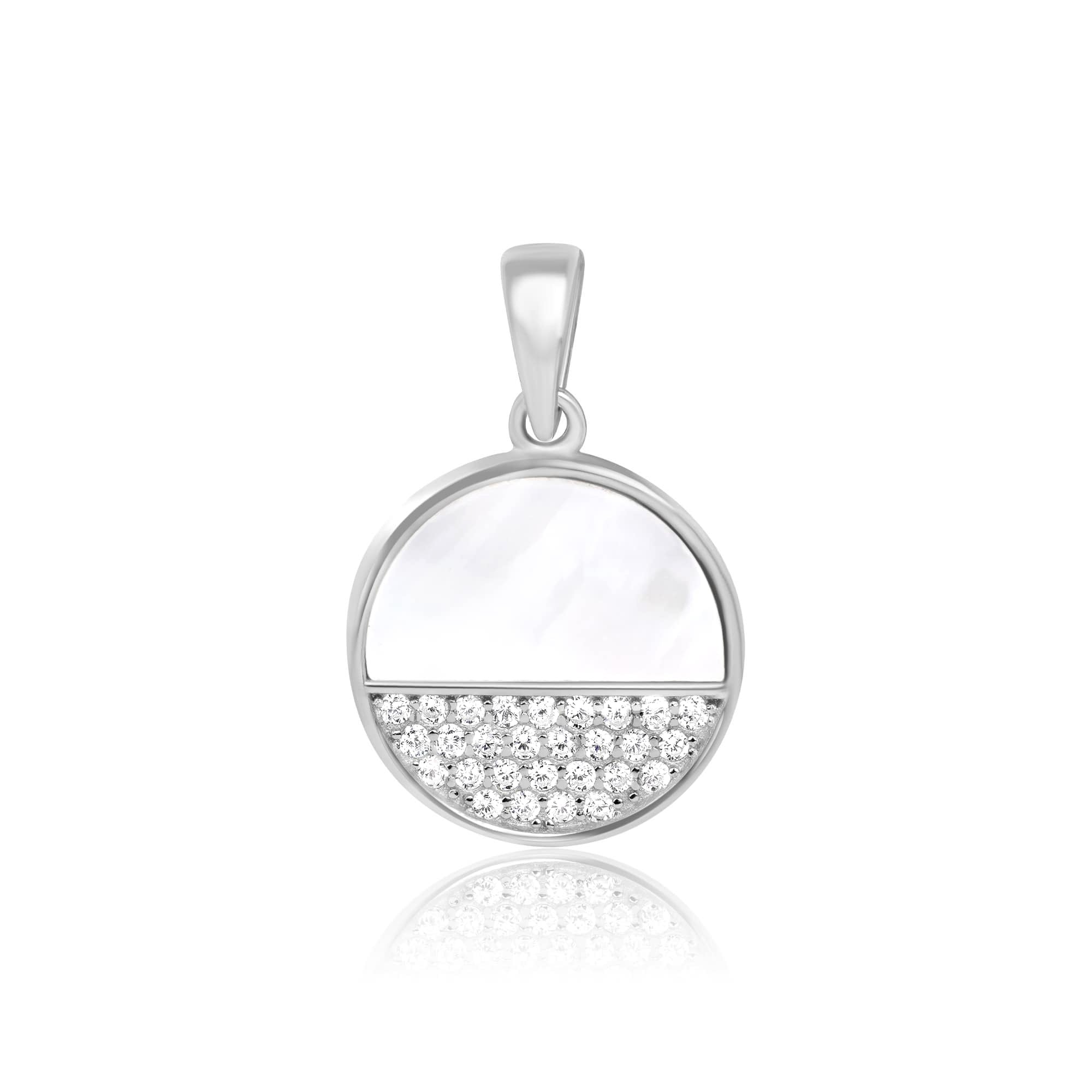 Ivory Elegance Circle Pendant Set