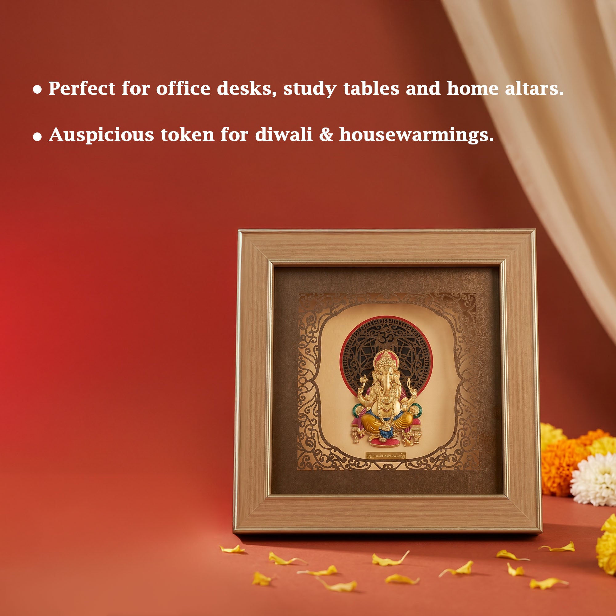 Lord Ganesha 24K Gold Foil Frame