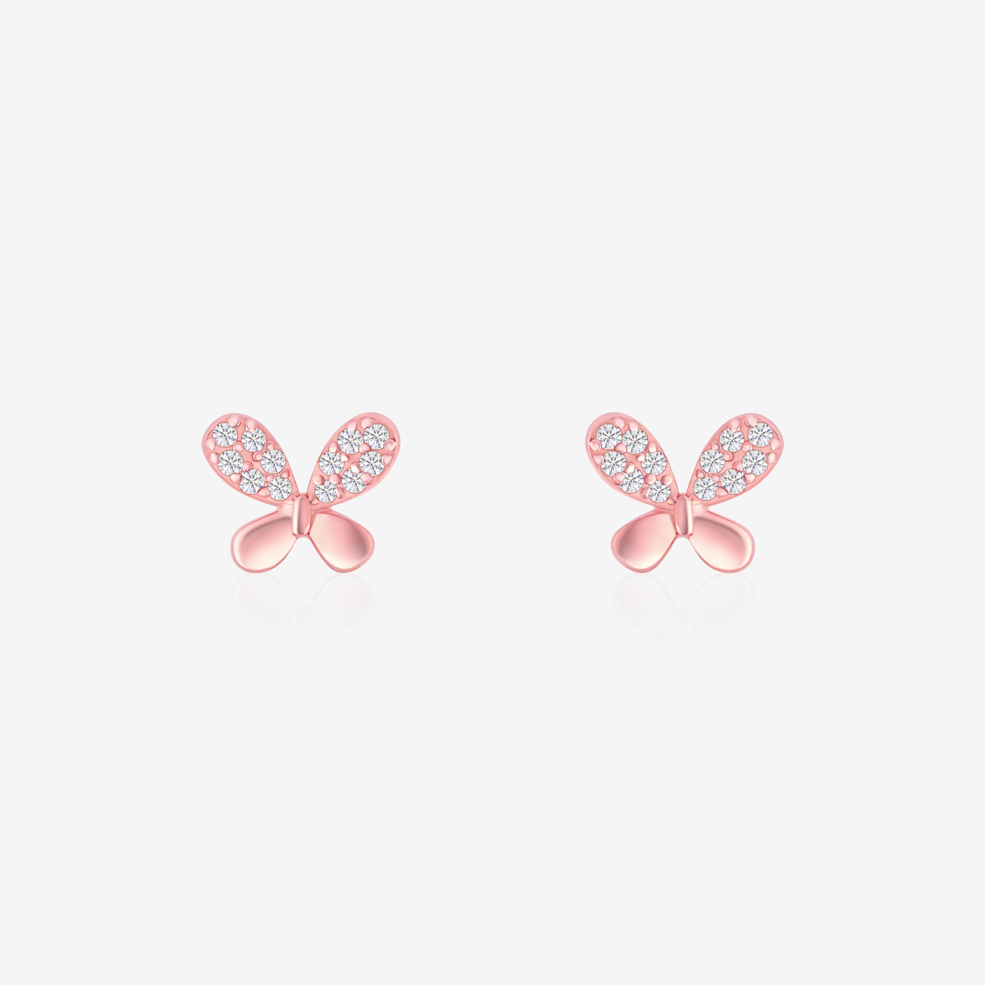 Bow Tie Stud CZ Earrings