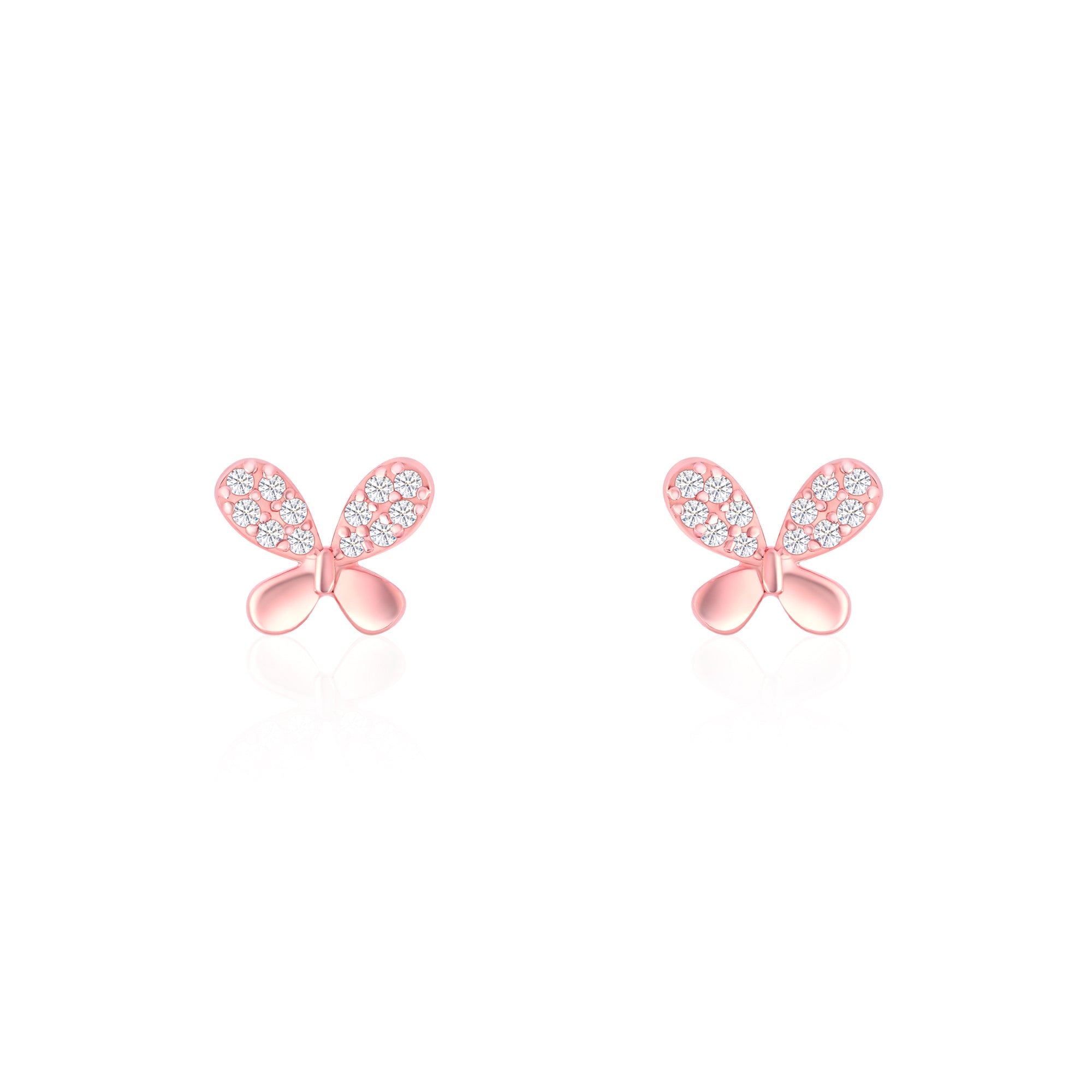 Bow Tie Stud CZ Earrings