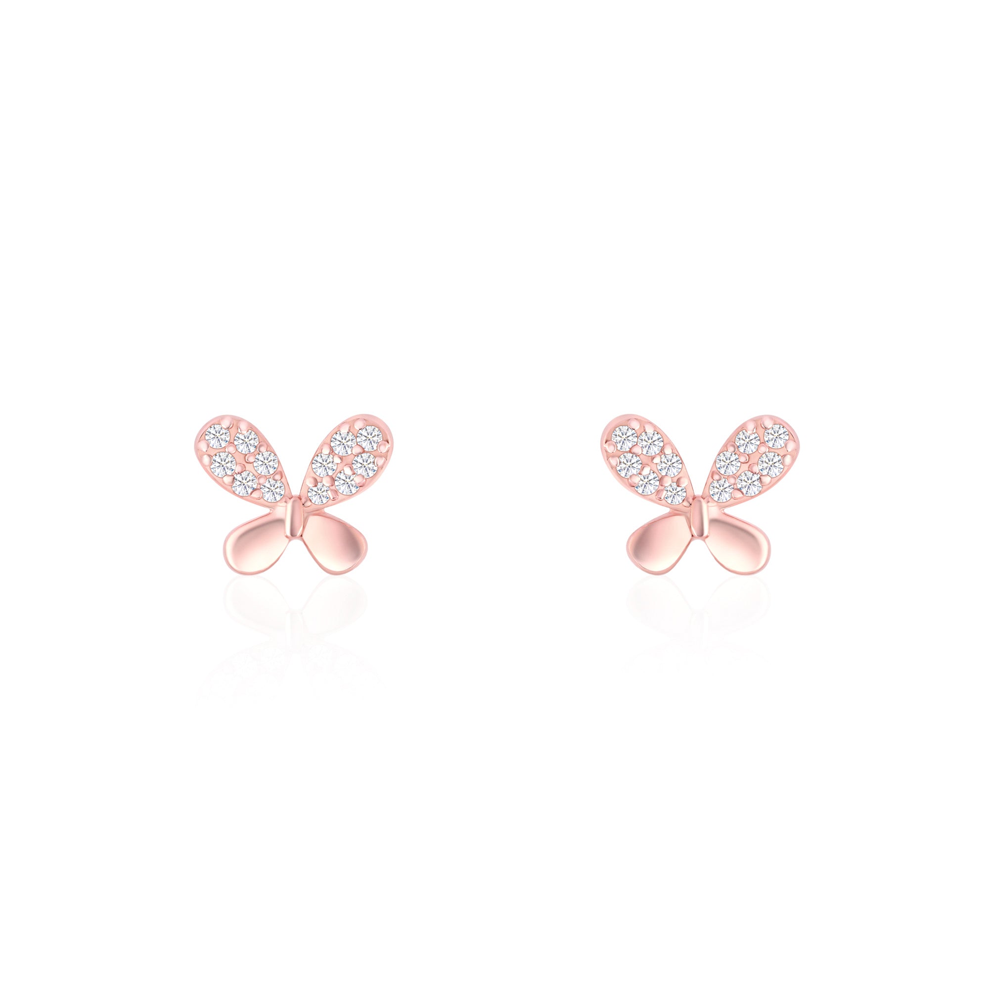 Bow Tie Stud CZ Earrings