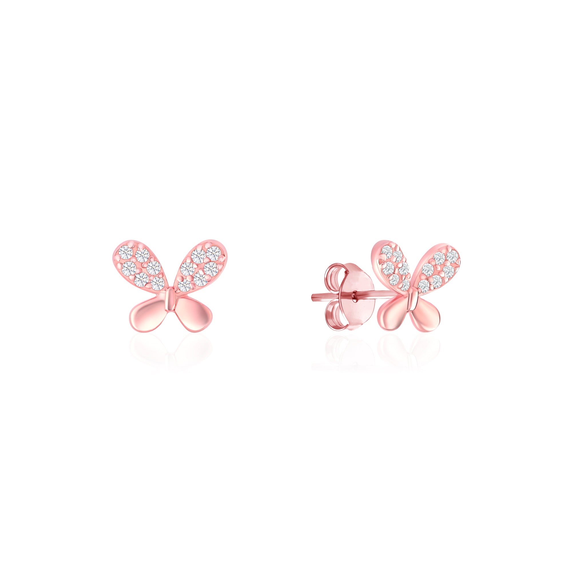 Bow Tie Stud CZ Earrings