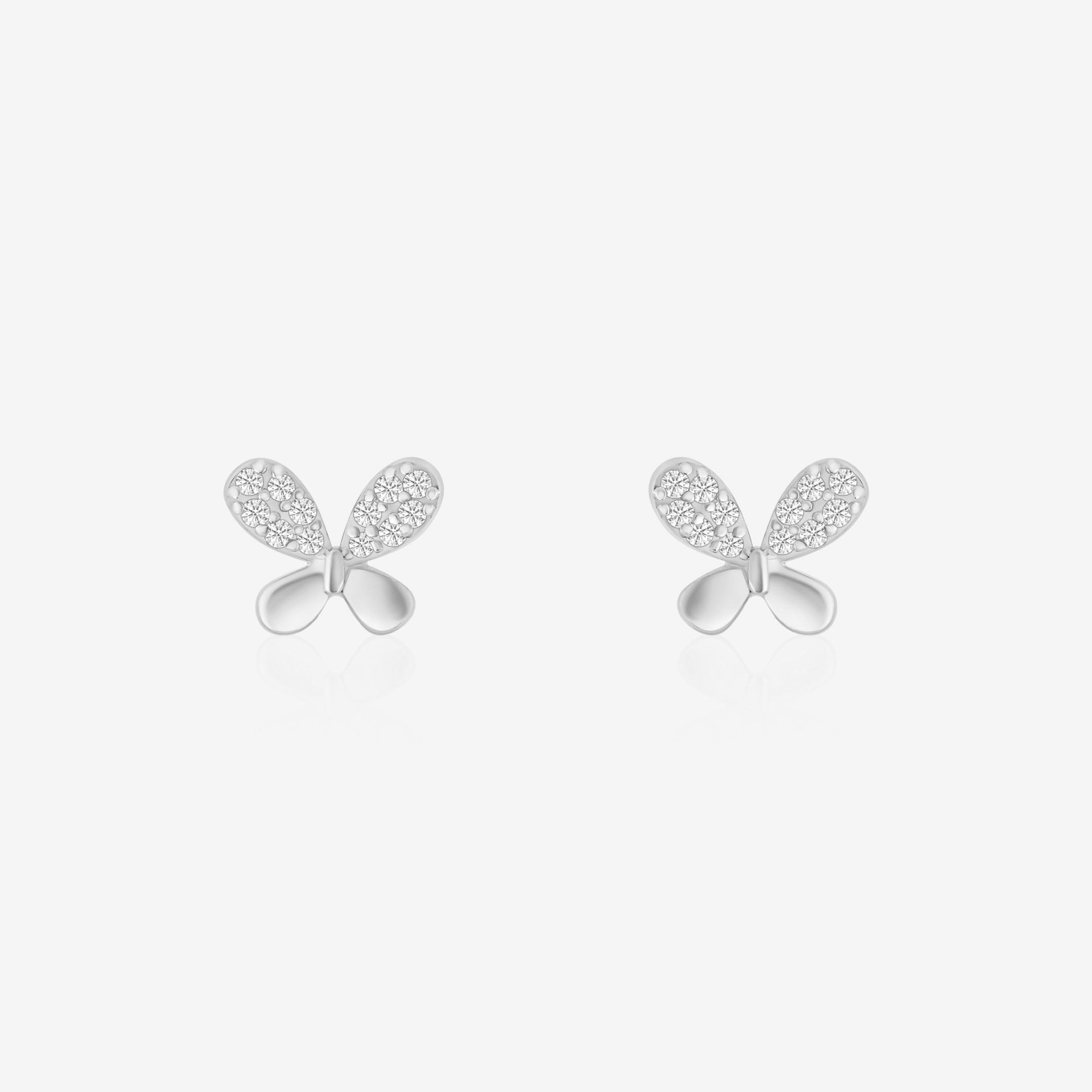 Bow Tie Stud CZ Earrings