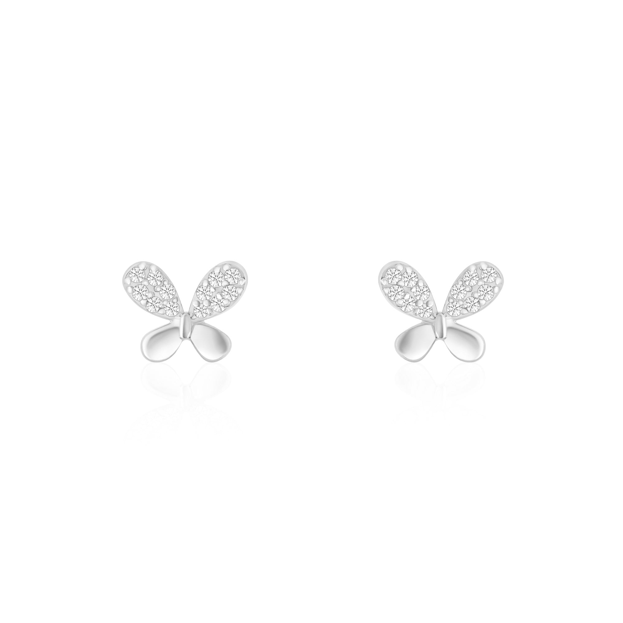 Bow Tie Stud CZ Earrings