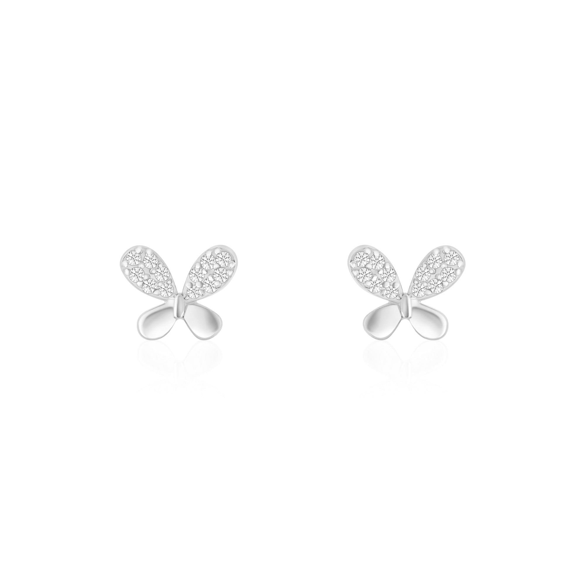 Bow Tie Stud CZ Earrings