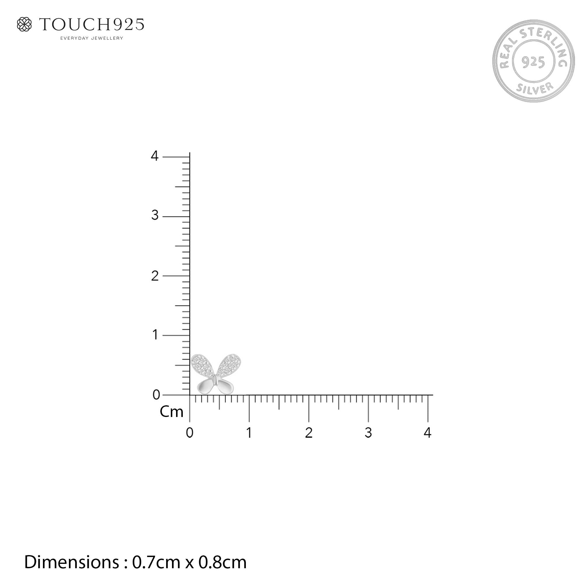 Bow Tie Stud CZ Earrings